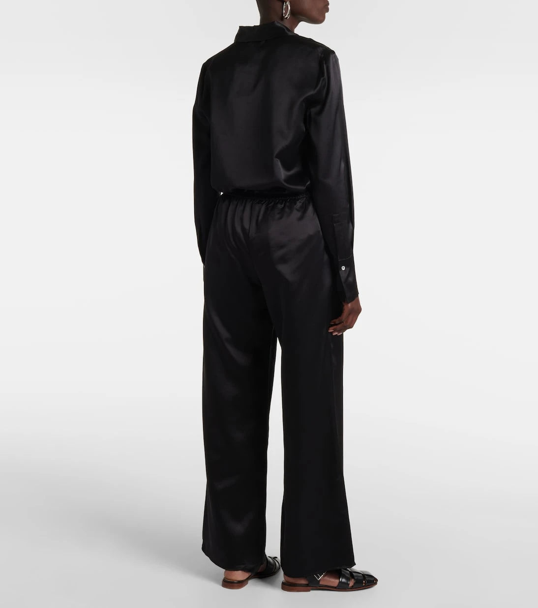 Asceno - Austin silk and wool wide-leg pants