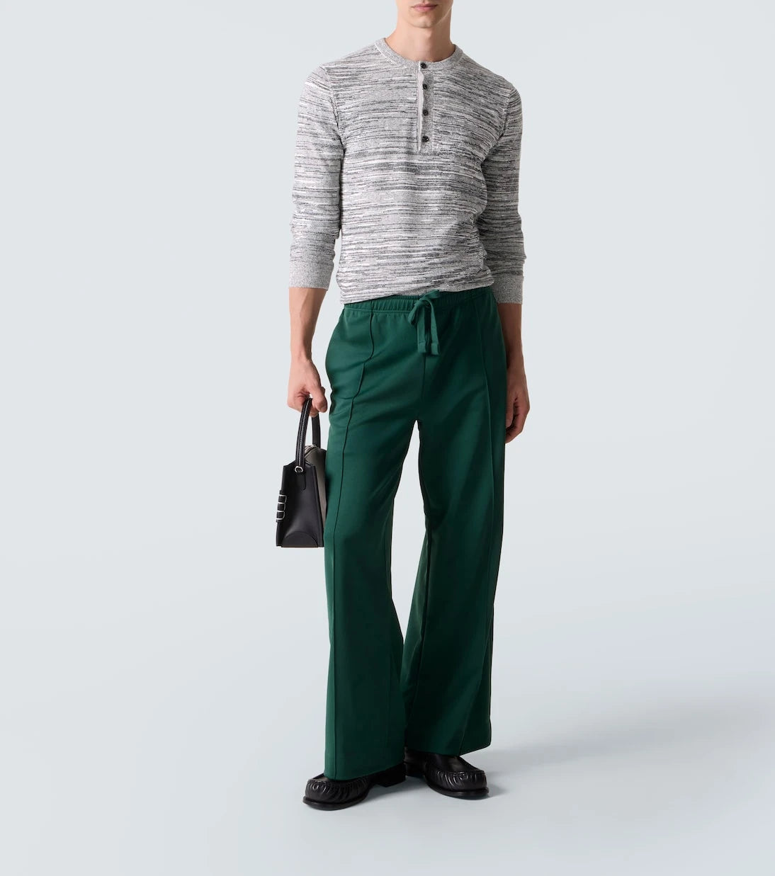 JW Anderson - Cotton and linen-blend Henley shirt