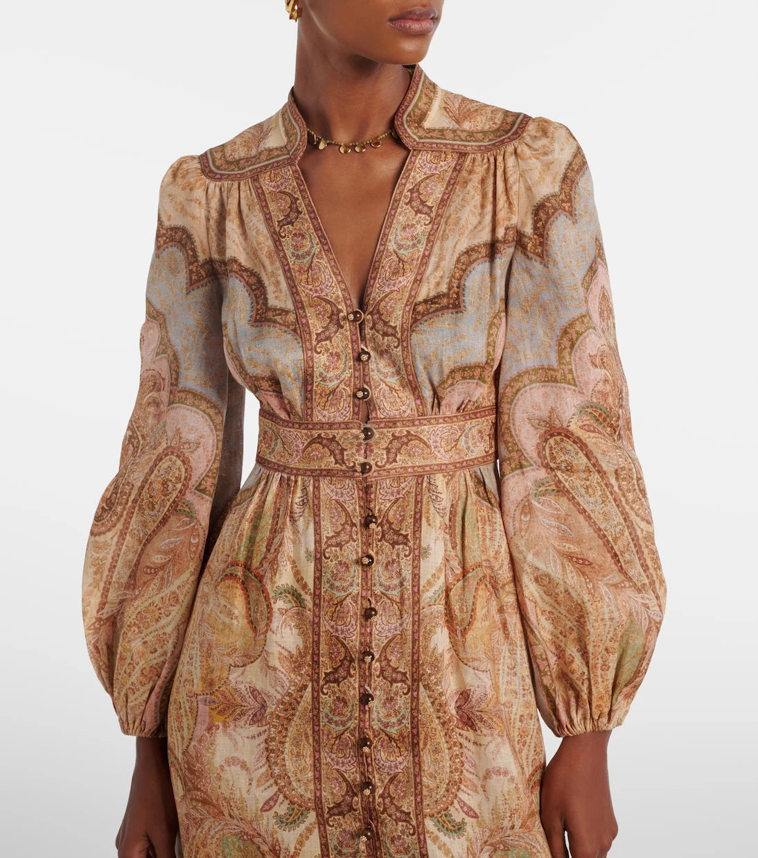 Zimmermann - Wanderlust printed linen shirt dress