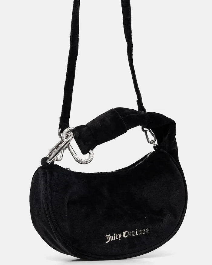 Juicy Couture чанта тип хобо дамска от кадифе Blossom
