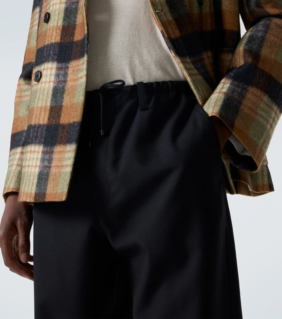 Dries Van Noten - Penny yün düz kesim pantolon