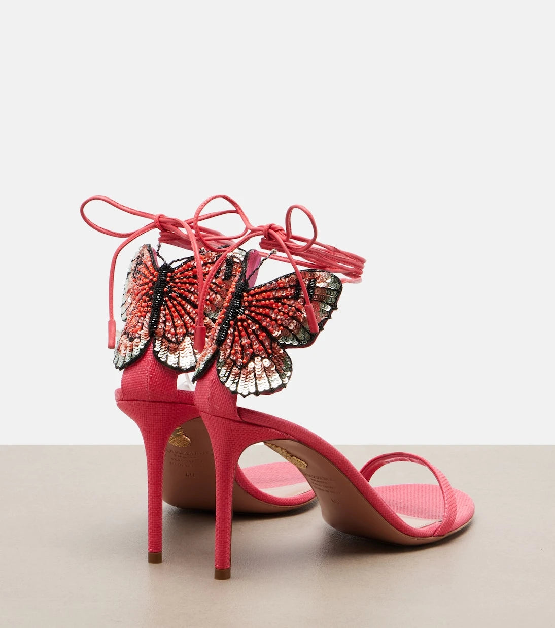 Aquazzura - Papillon Damour embellished sandals