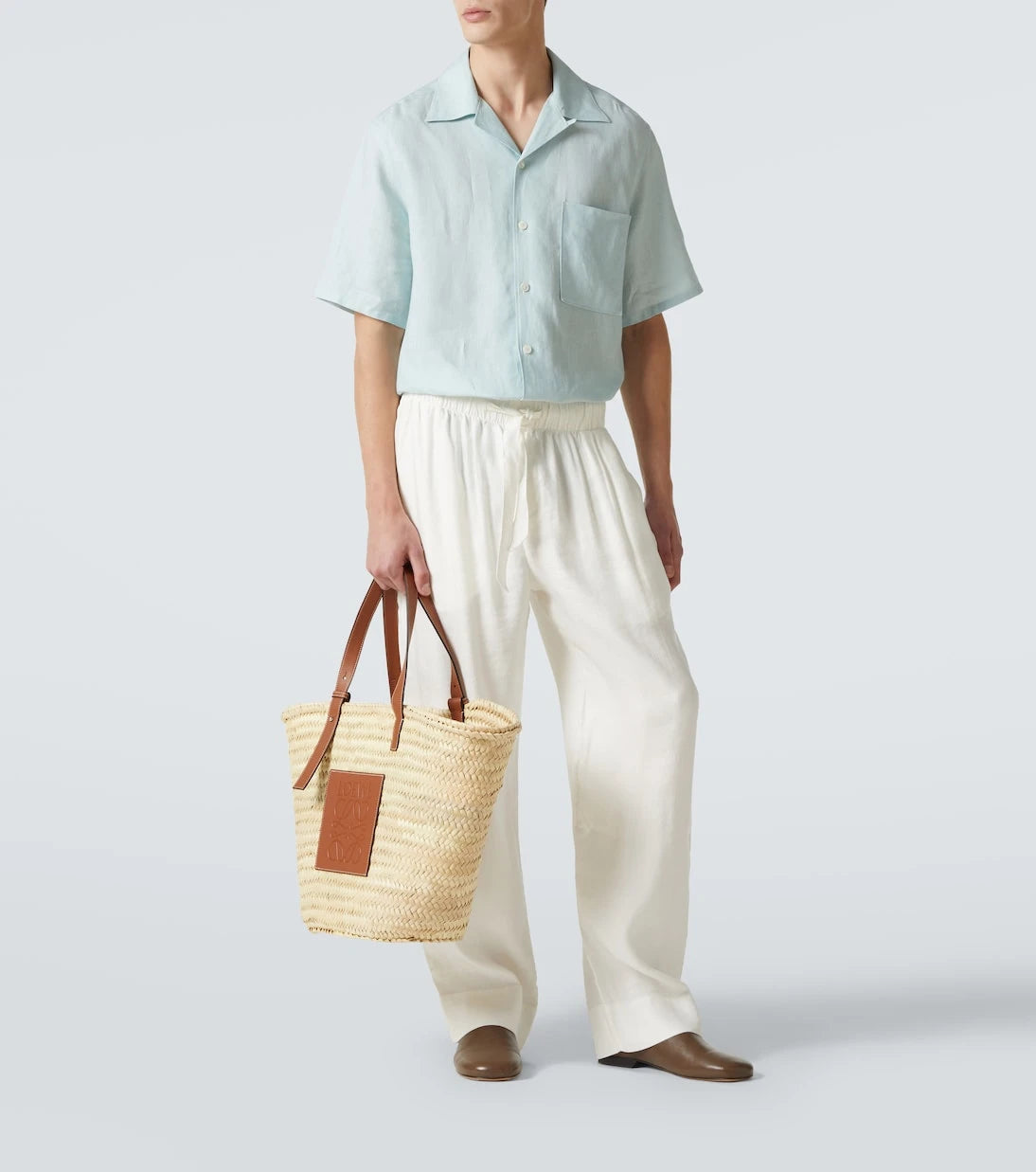 Loewe - حقيبة يد كبيرة من الرافيا