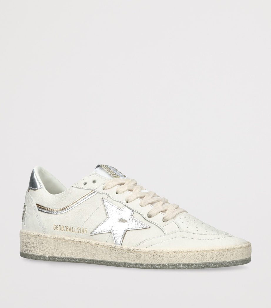 Golden Goose White Leather Ball Star Sneakers