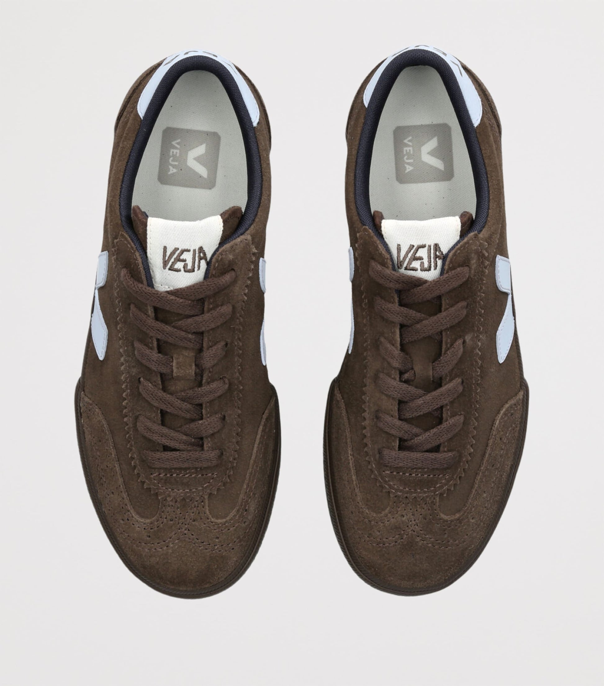 Veja Brown Suede Volley Eagle Swan Sneakers
