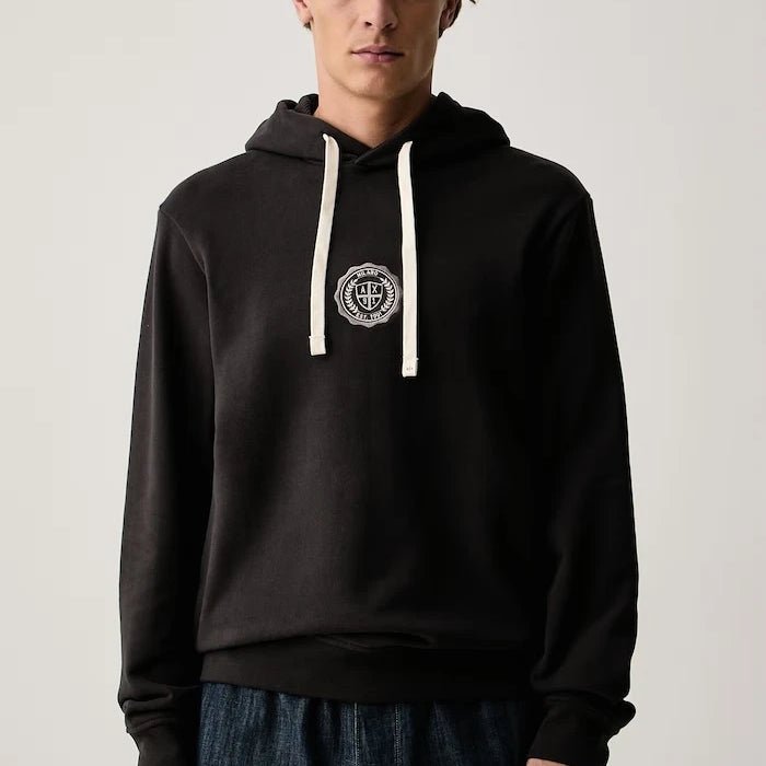 Pamuk ve elastanlı erkek kapüşonlu sweatshirt