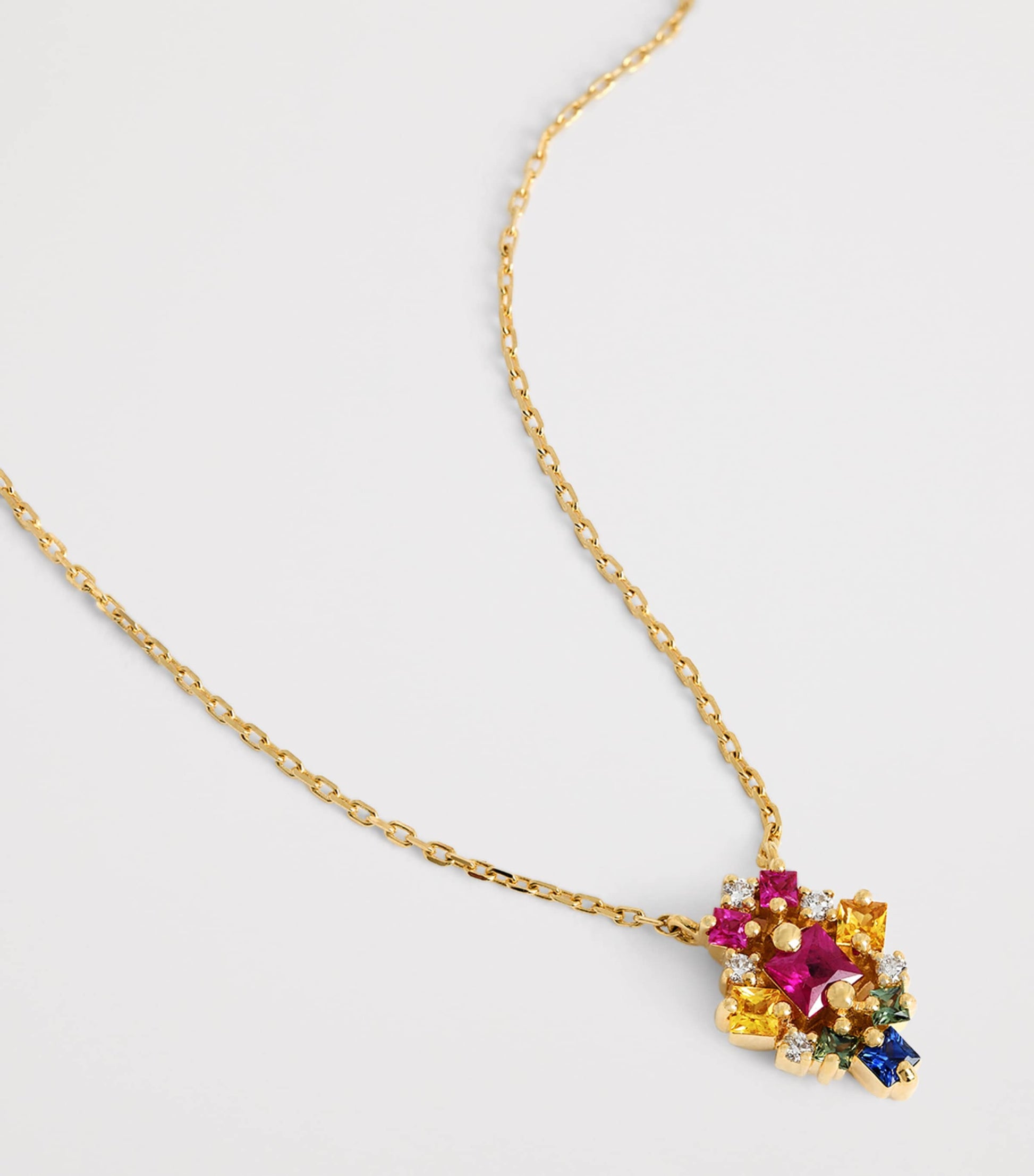 Yellow Gold, Diamond and Sapphire La Fantasie Necklace