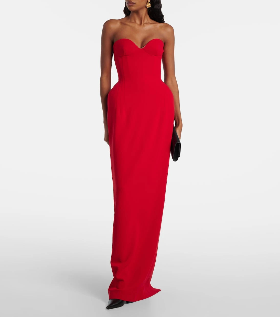 Magda Butrym - Wool-blend bustier gown