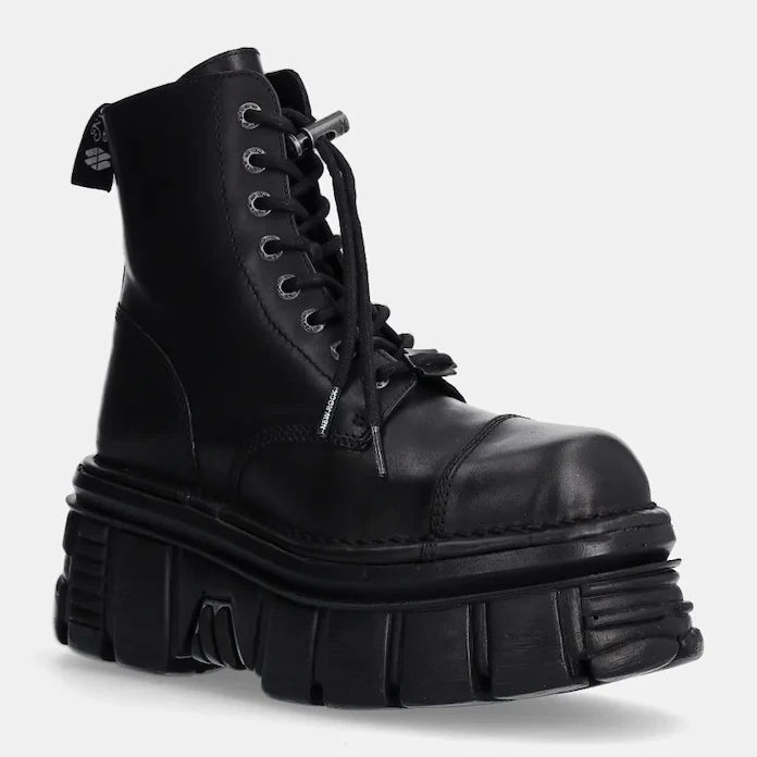 Кожени кубинки New Rock Nomada Negro + Tower Negro Lateral E-14
