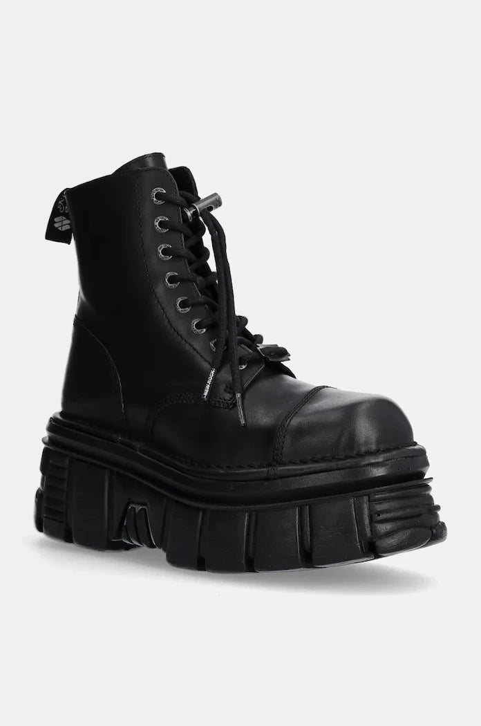 New Rock Nomada Negro + Tower Negro Lateral E-14 Deri Botlar