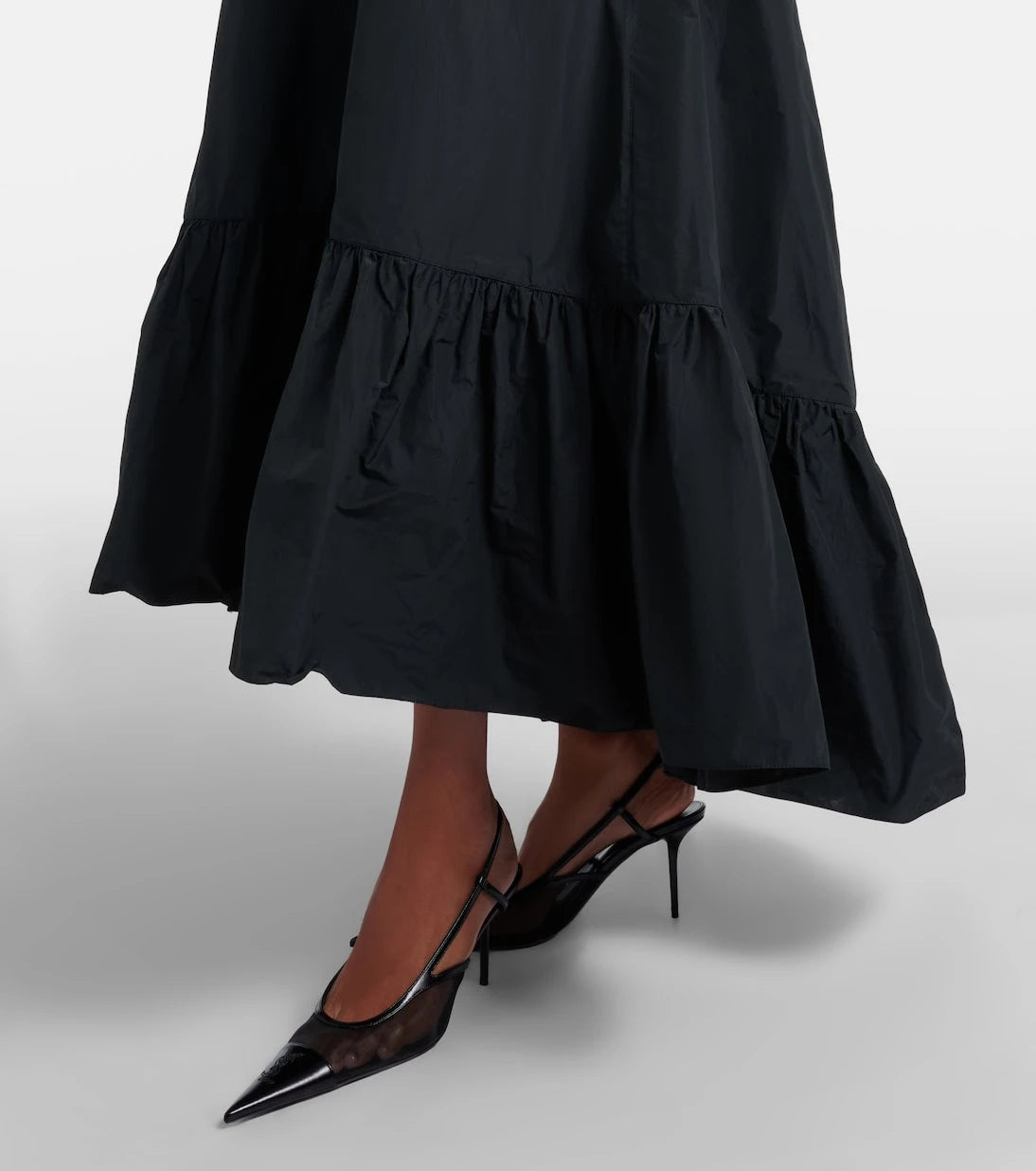 Saint Laurent - Tiered canvas cocktail dress