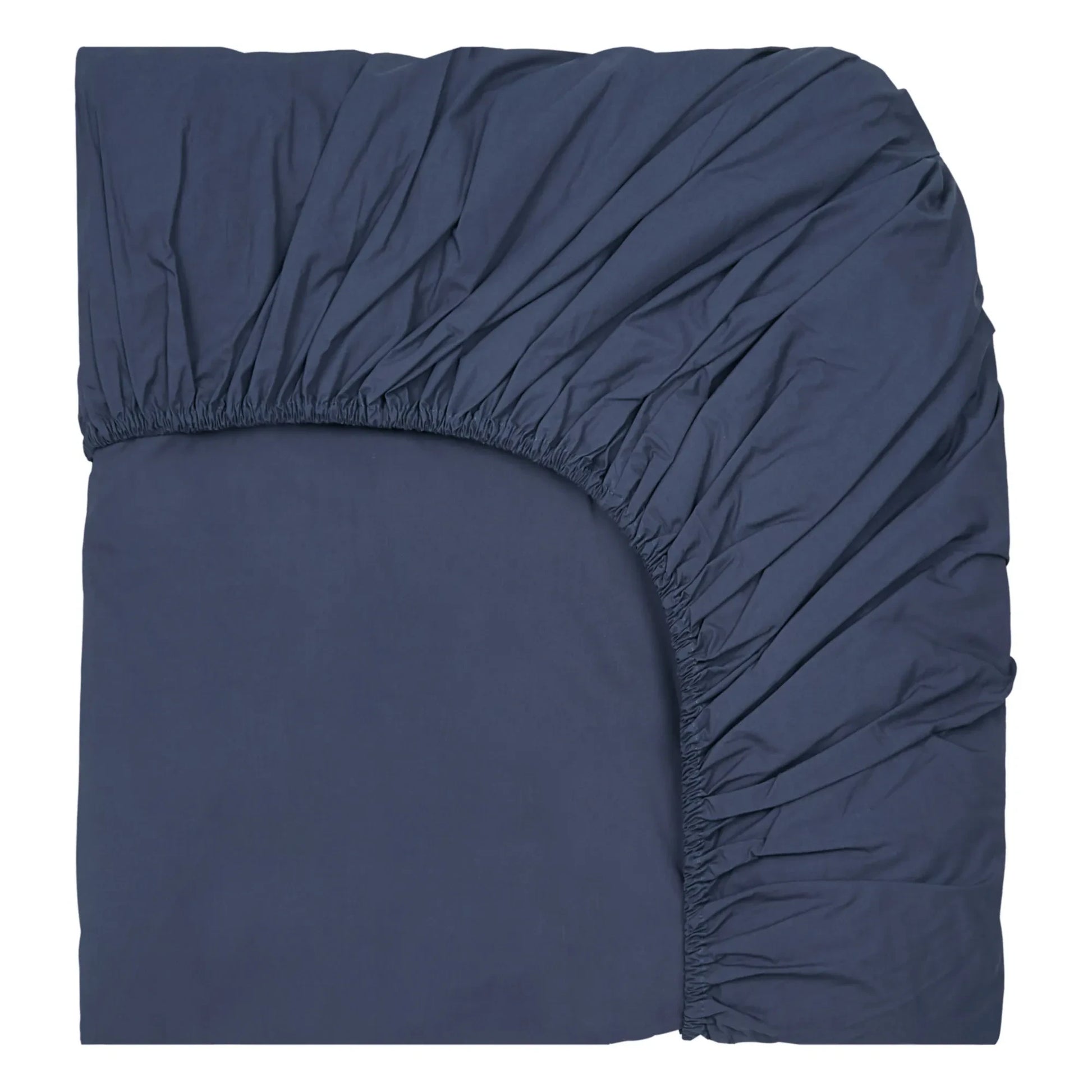 Suite 702 - Organic Percale Fitted Sheet | Navy blue