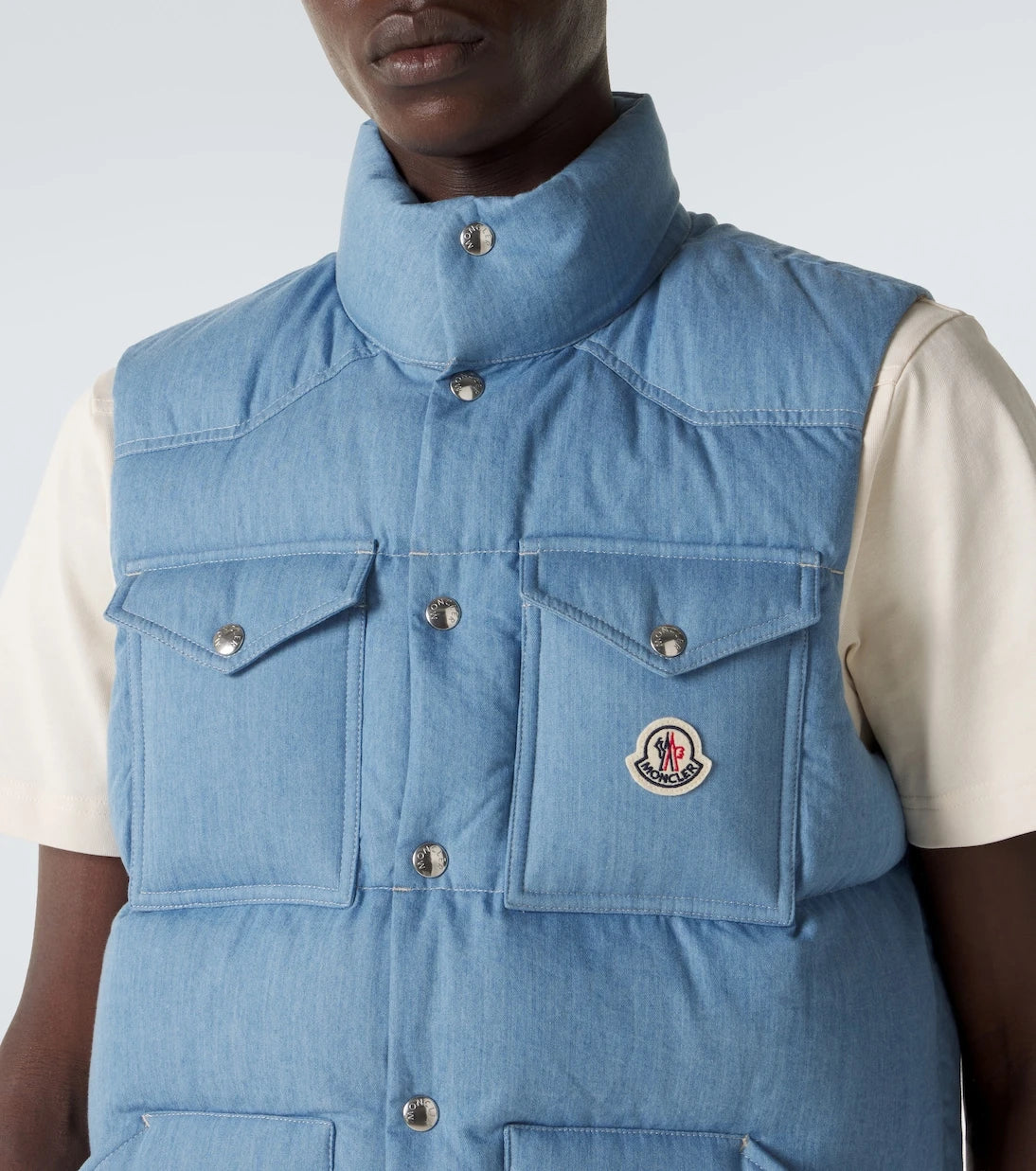 Moncler - Ervional denim down vest