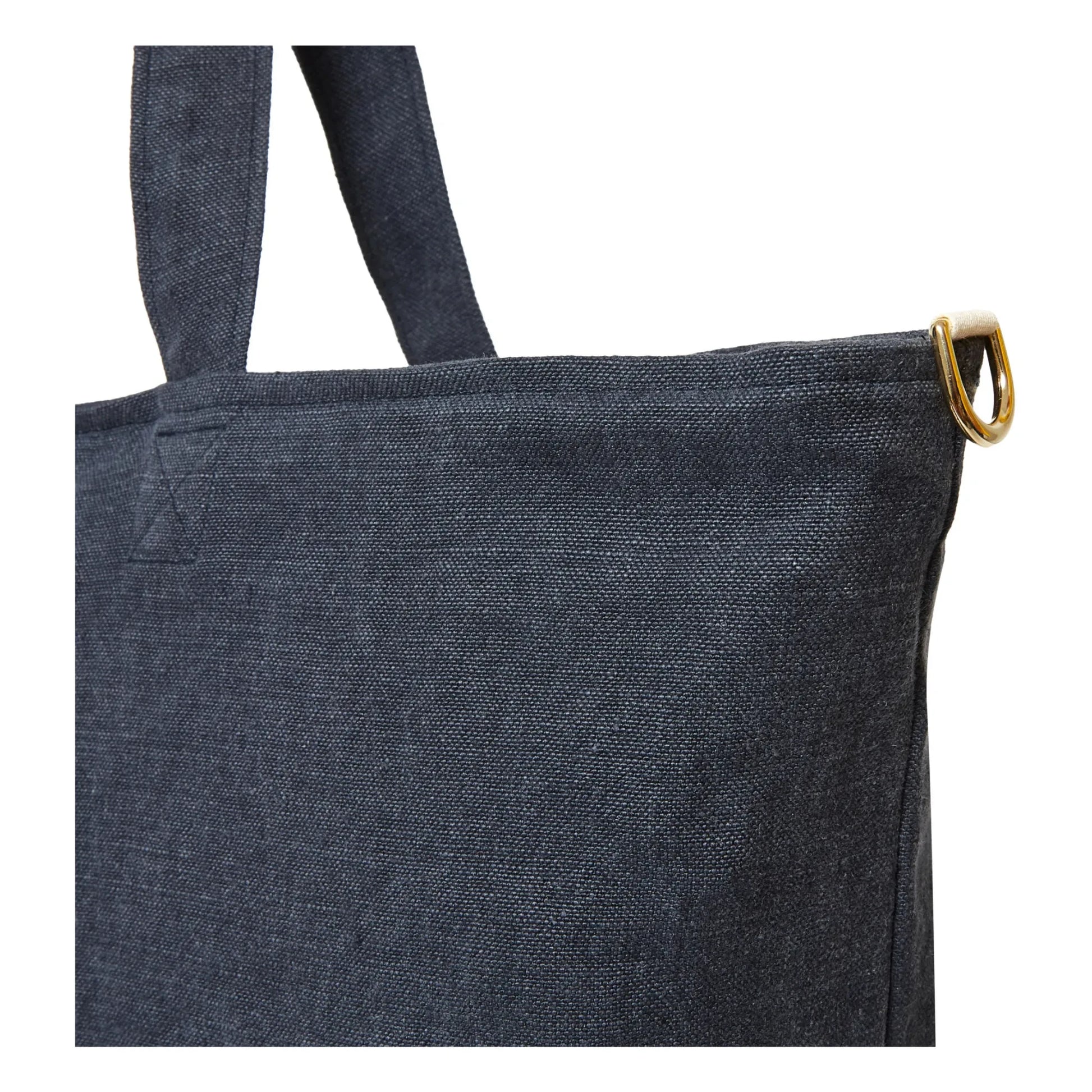 Adorna - Caroline Linen Weekend Bag | Navy blue