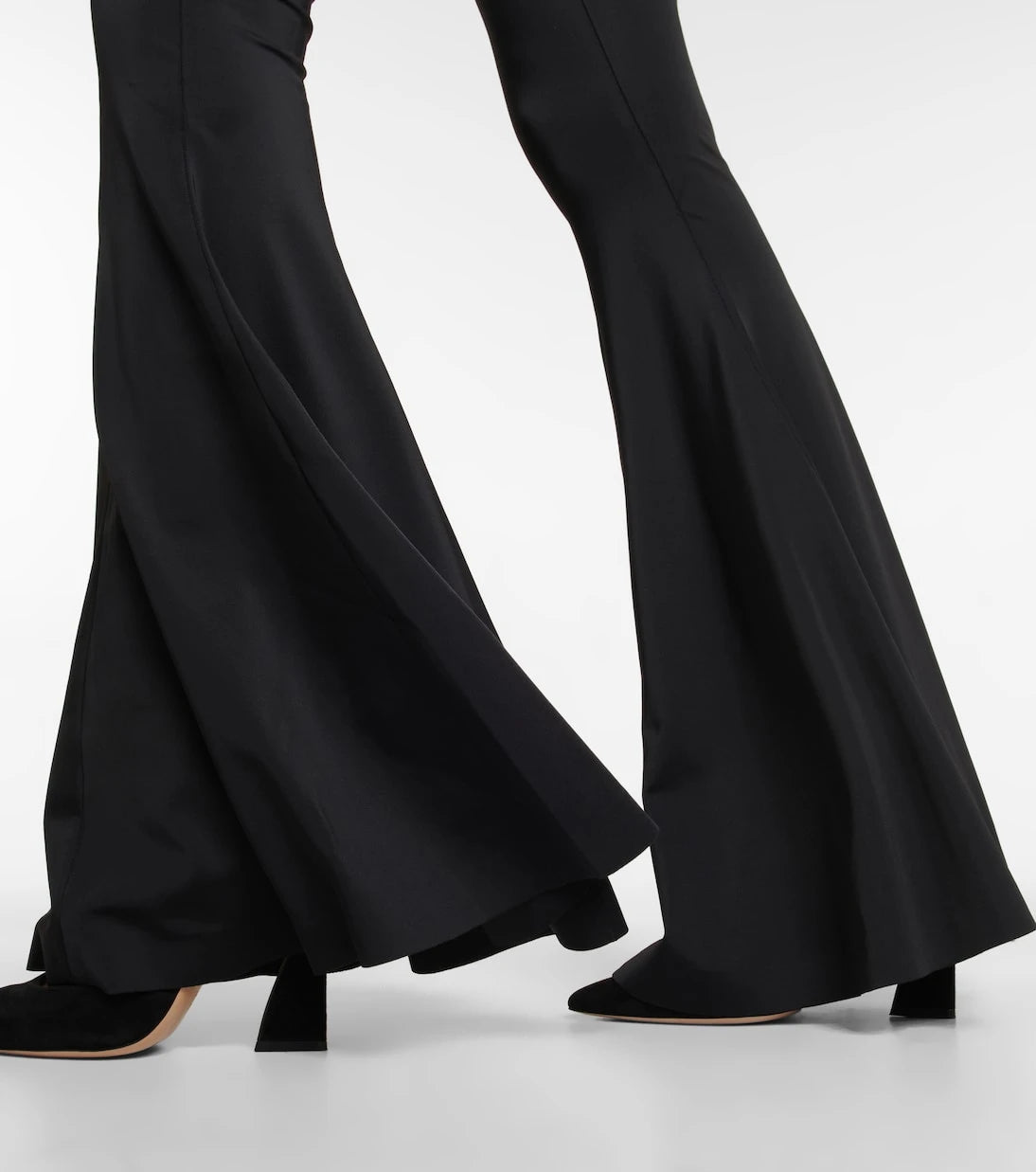 Norma Kamali - Snake paneled mesh fishtail jumpsuit