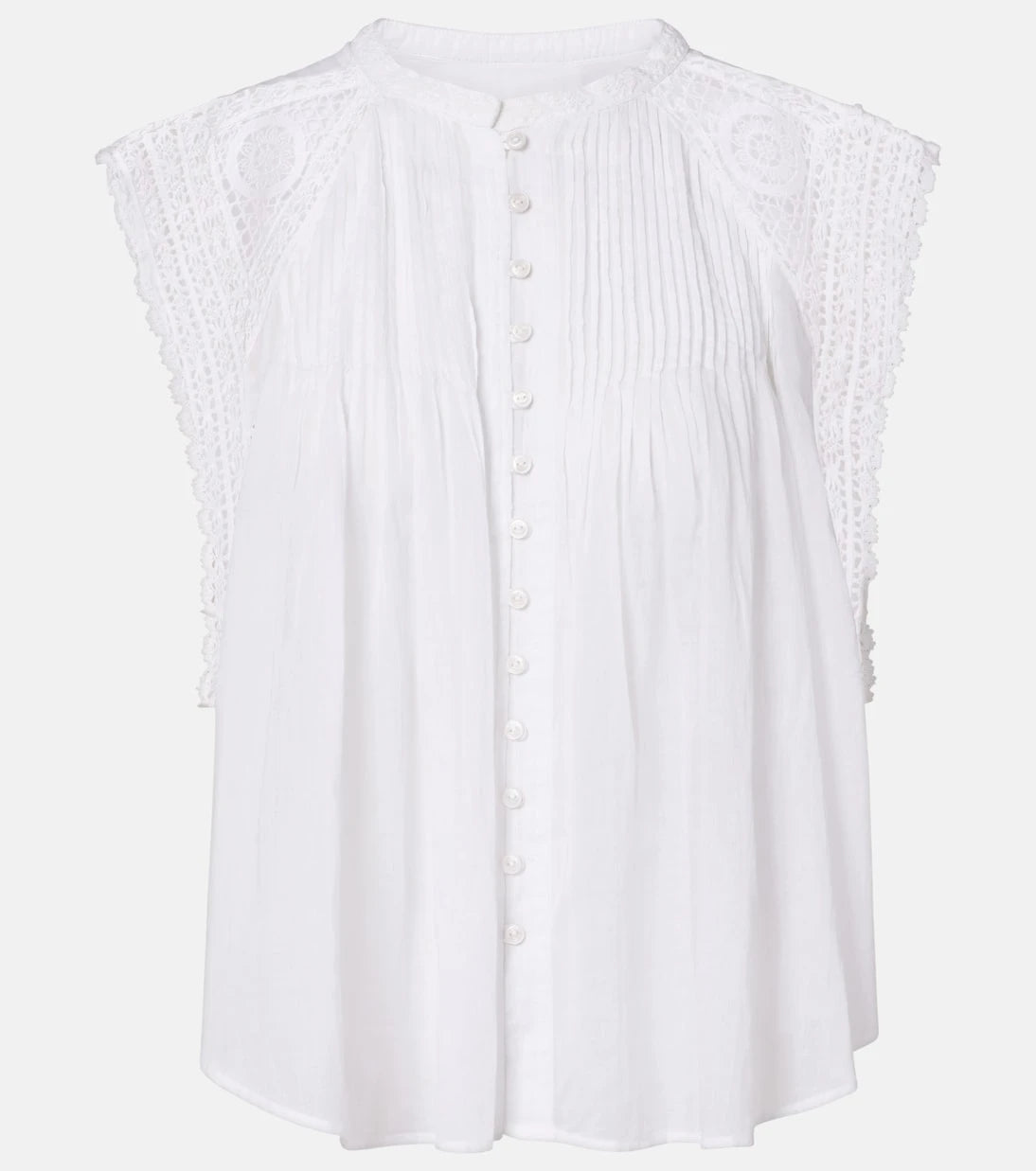 Marant Etoile - Grecia lace-trimmed cotton blouse