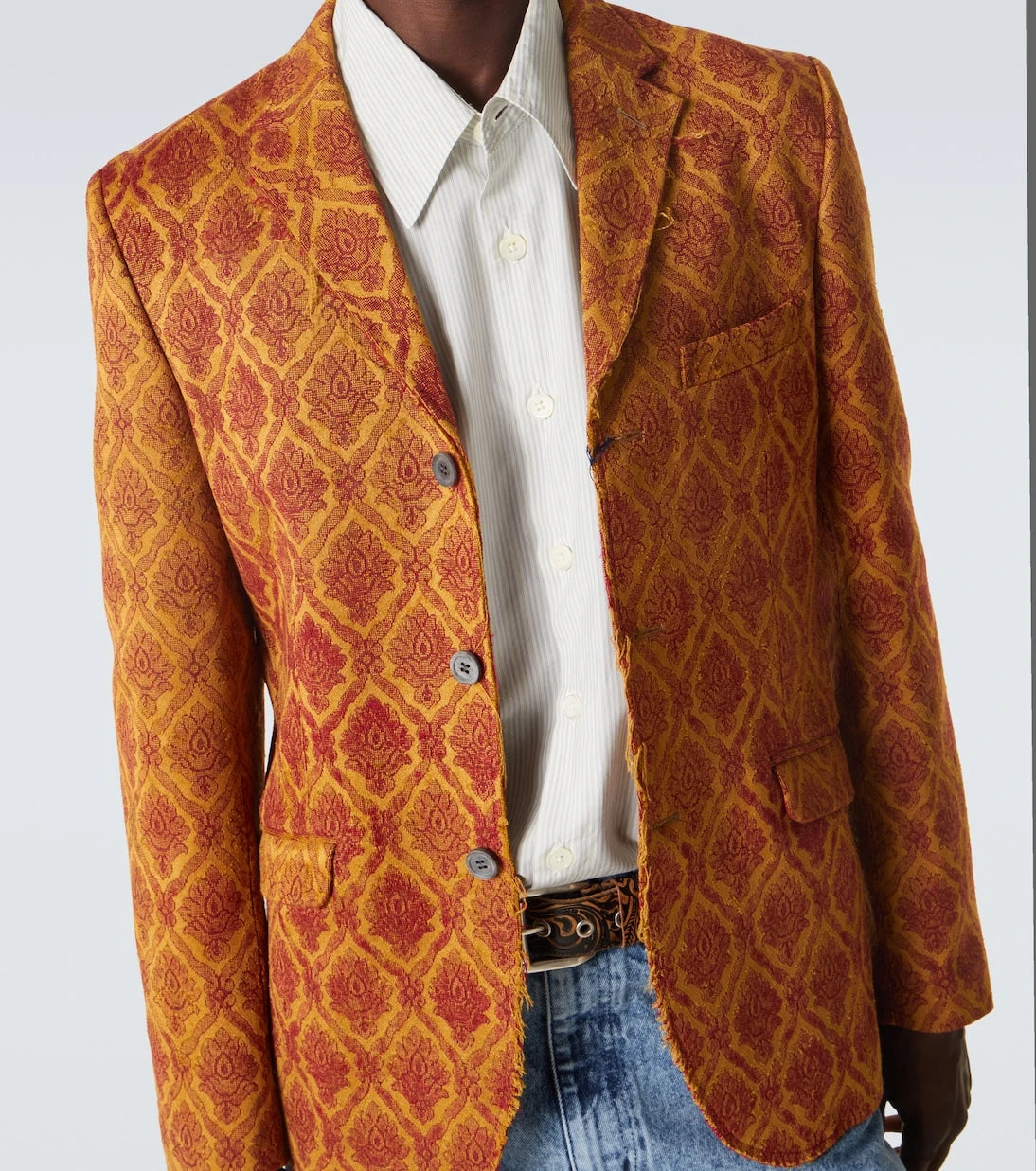 Junya Watanabe - Floral single-breasted jacquard blazer