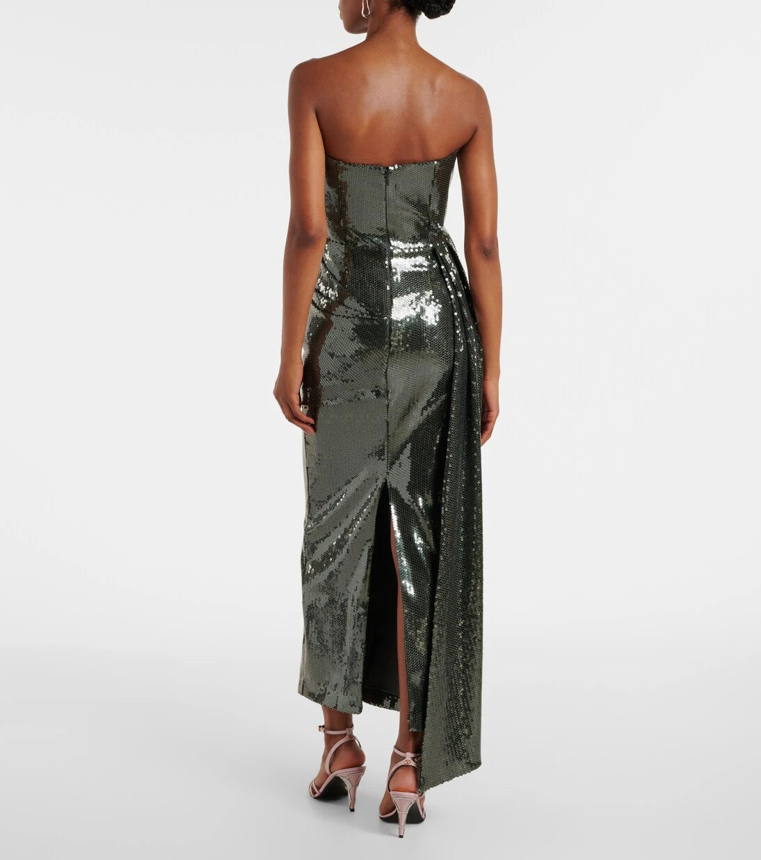 Alex Perry - Draped sequined corset dress