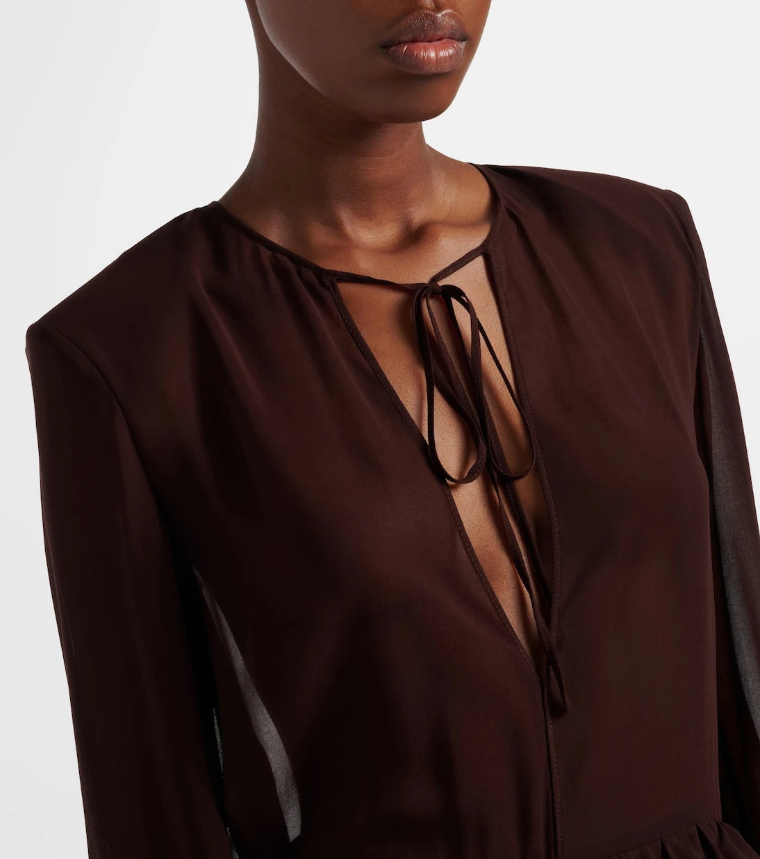 Jacques Wei - Ruffled asymmetric minidress