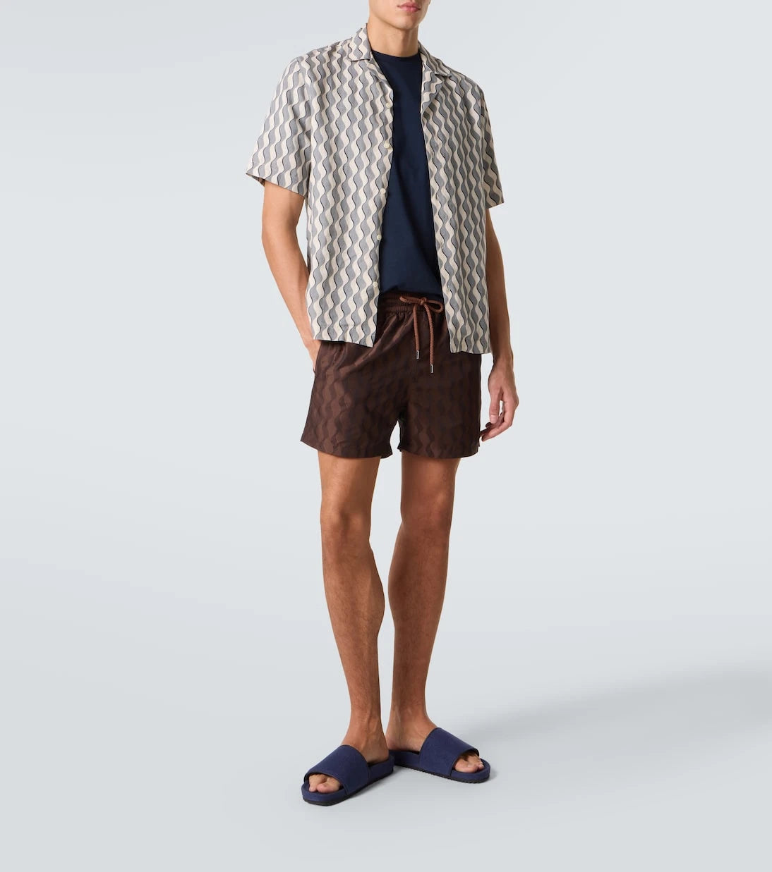 Frescobol Carioca - Roberto printed linen bowling shirt