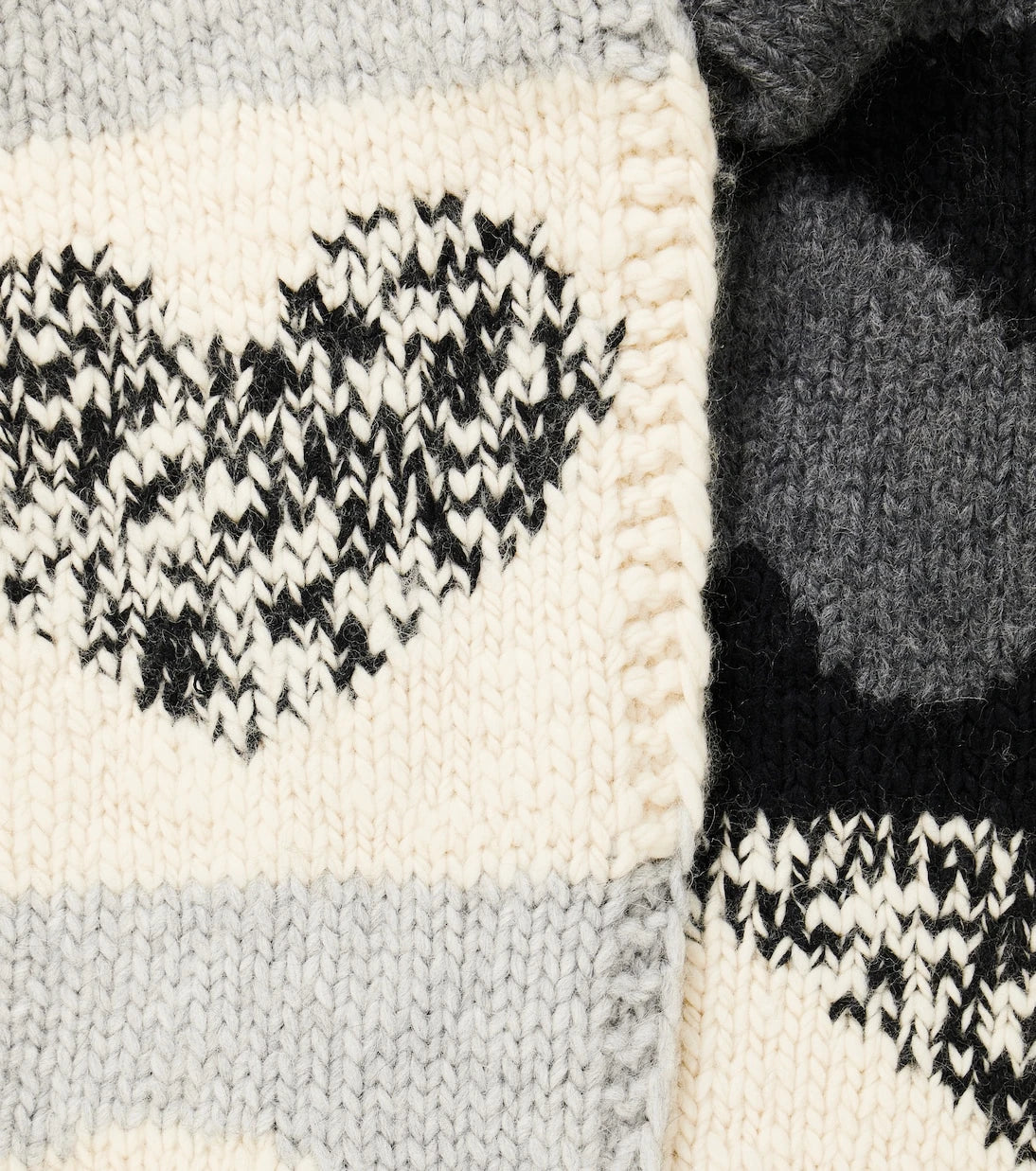 Joseph - Intarsia wool-blend scarf