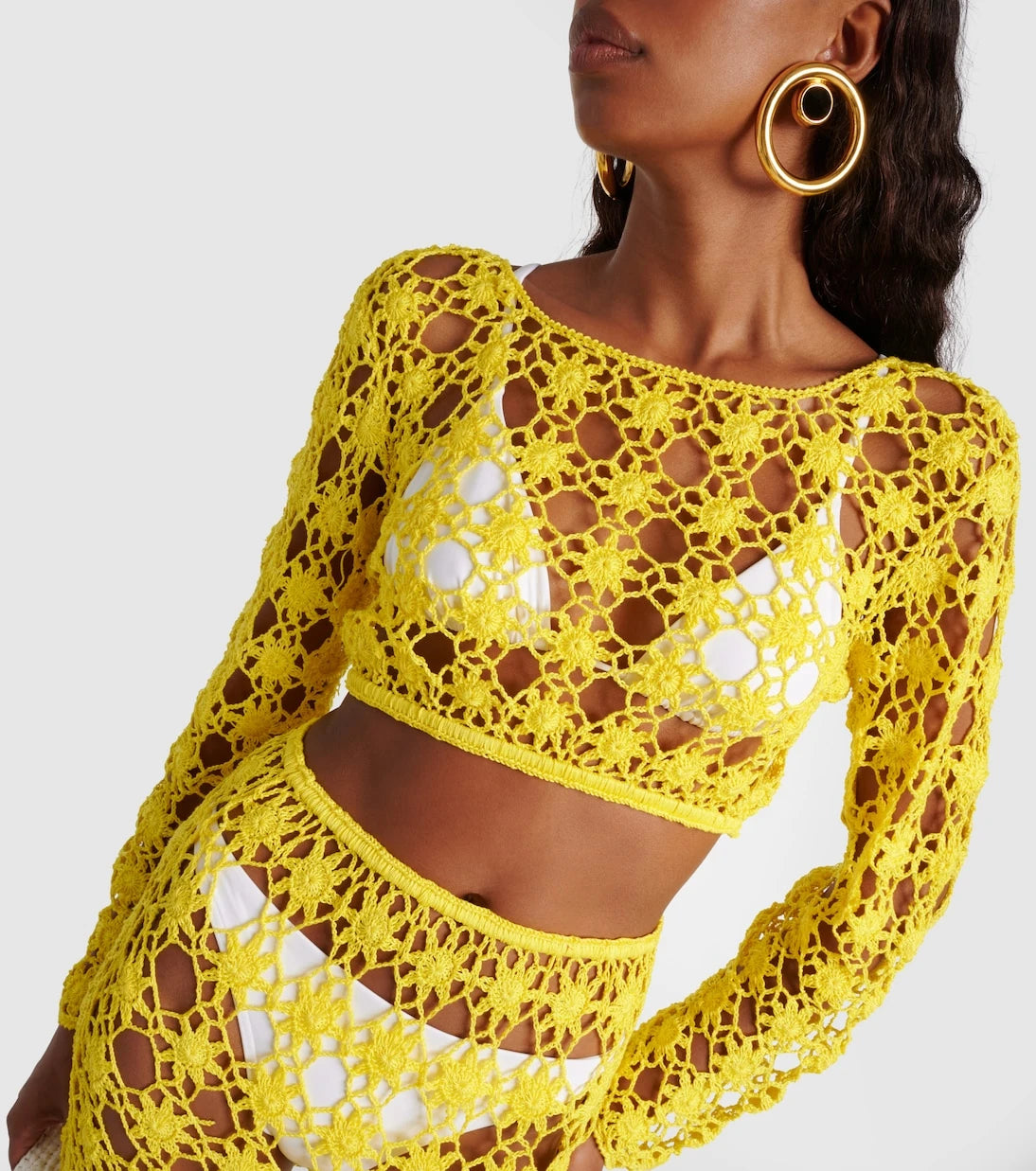 Anna Kosturova - Bella crochet cotton crop top