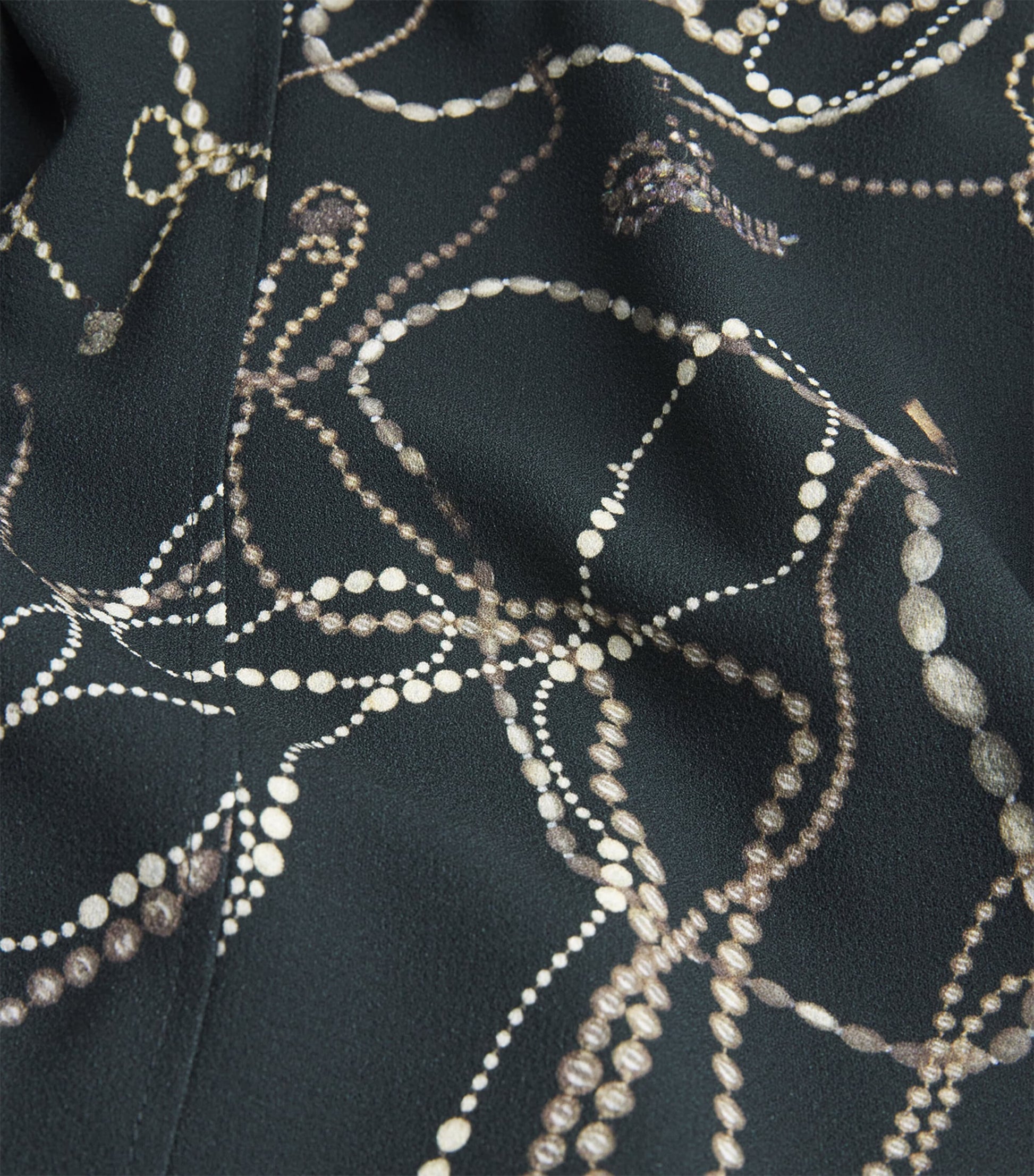 Victoria Beckham Black Printed Dolman Midi Dress