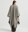Brunello Cucinelli Brown Cashmere Sparkling Poncho
