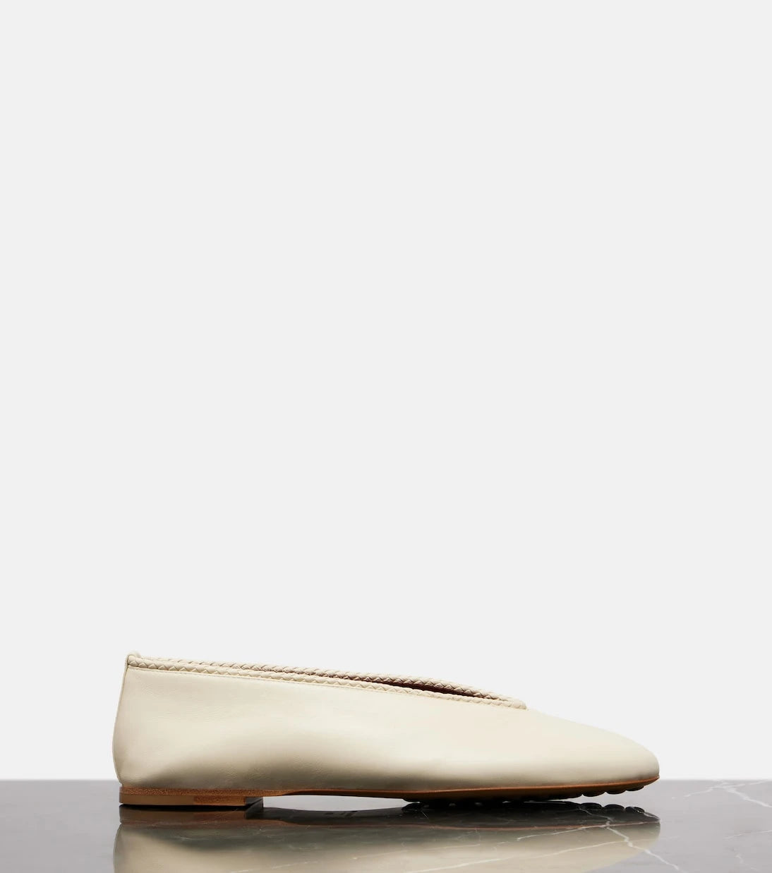Bottega Veneta - Rosa leather ballet flats