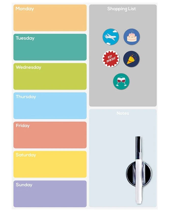 Balvi Week Planner Buzdolabı için Manyetik Tahta