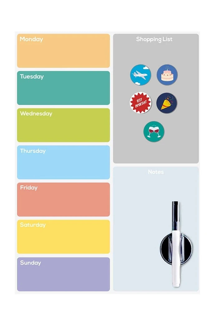 Balvi Week Planner Buzdolabı için Manyetik Tahta