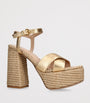 Nappa-Raffia Bebe Platform Sandals 70