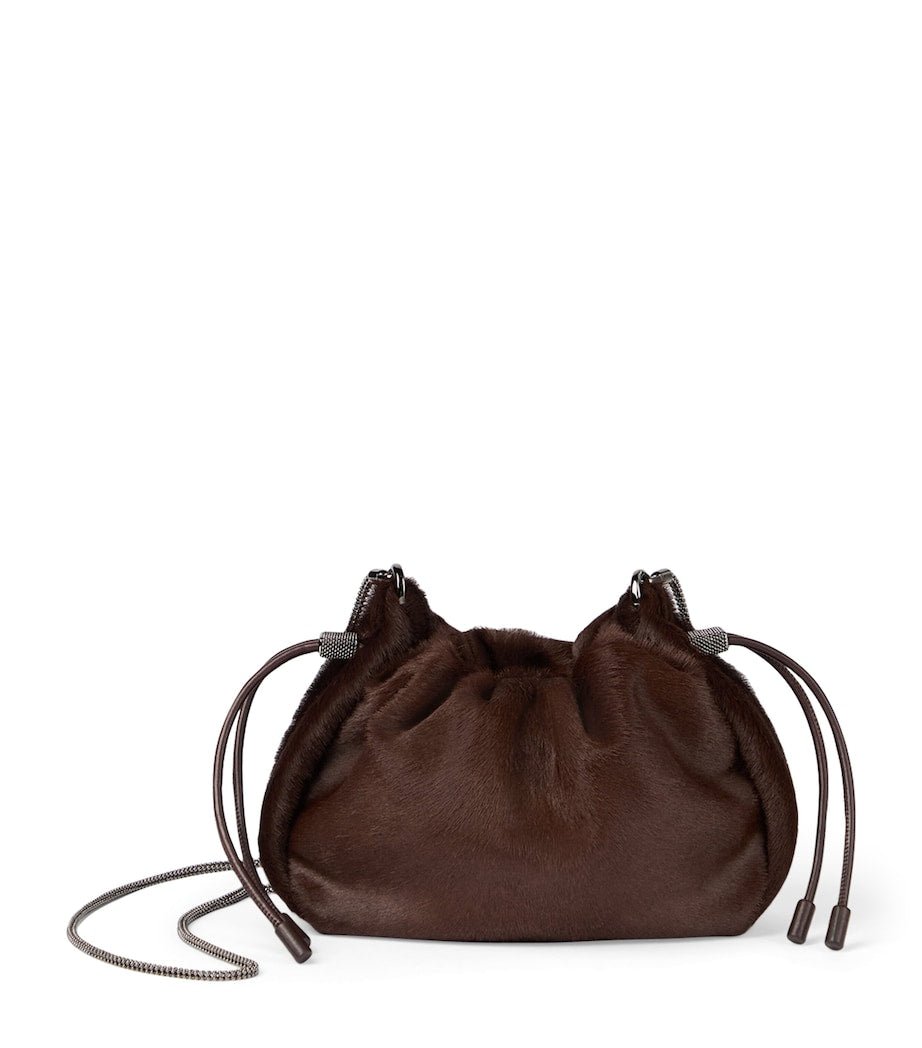 Mini Calf Hair Mellow Bucket Bag