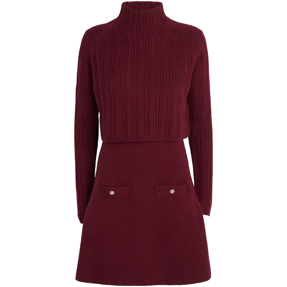 Cable-Knit Sweater Mini Dress