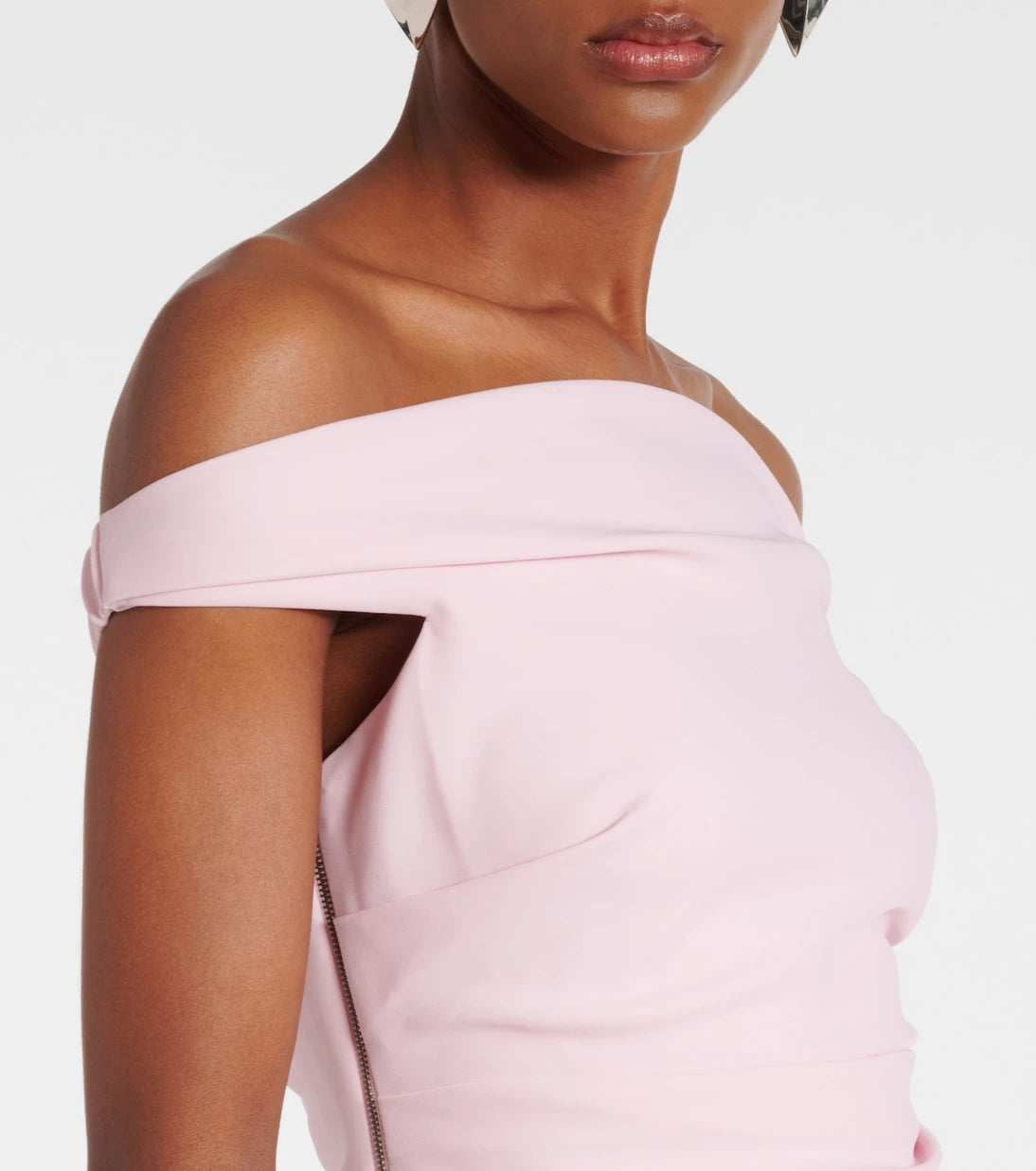 The Sei - Draped off-shoulder crêpe corset