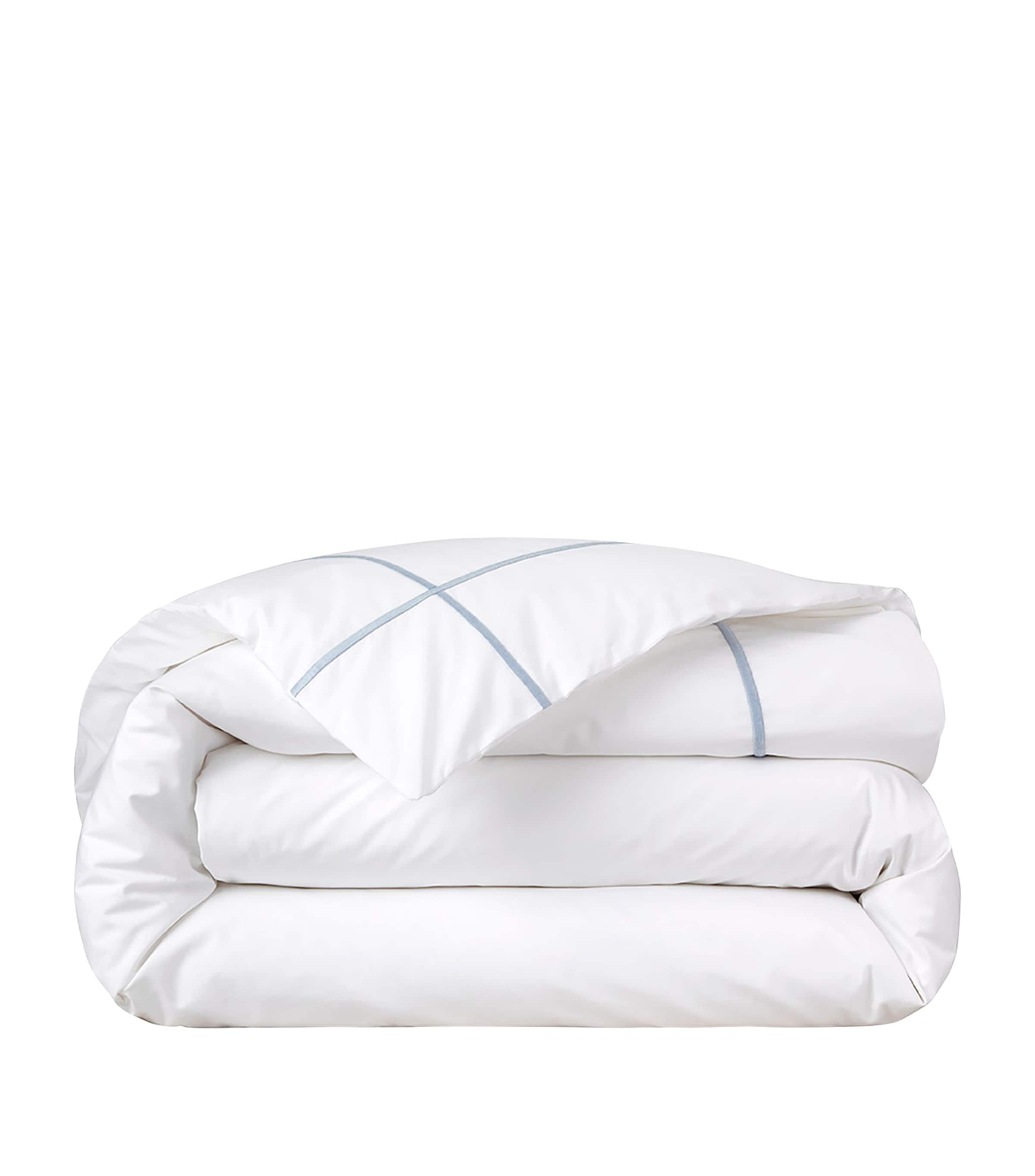 Pima Cotton Athena Celeste Super King Duvet Cover (260cm x 220cm)