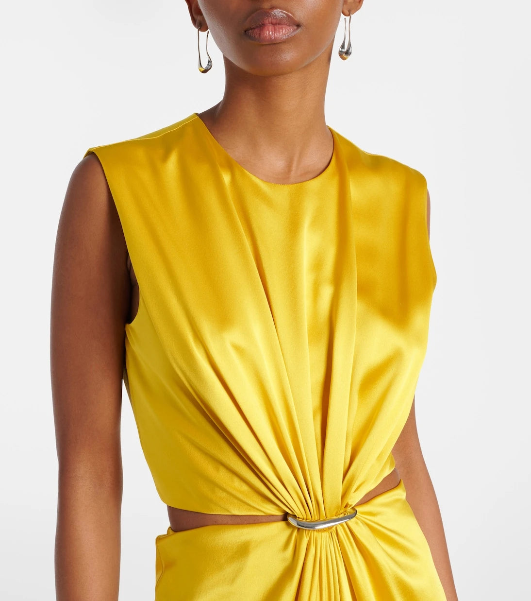 Max Mara - Panaro draped cutout silk maxi dress