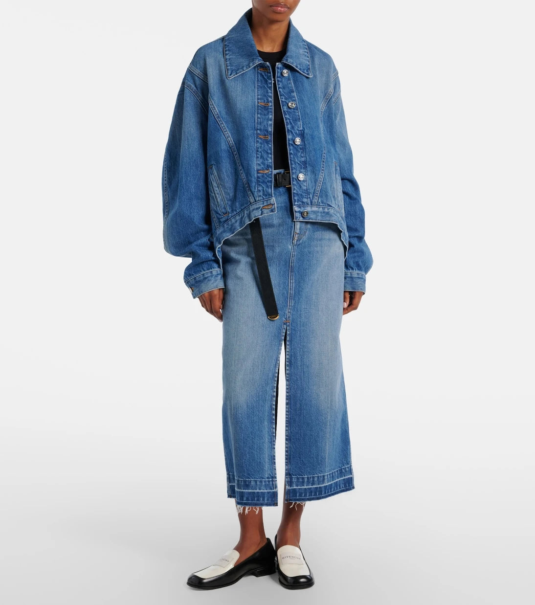 Givenchy - Deconstructed oversized denim jacket