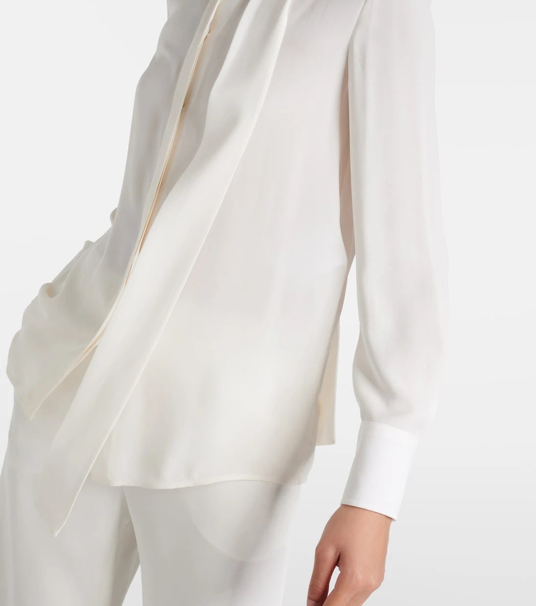 Valentino - Bow-tie neck silk georgette blouse