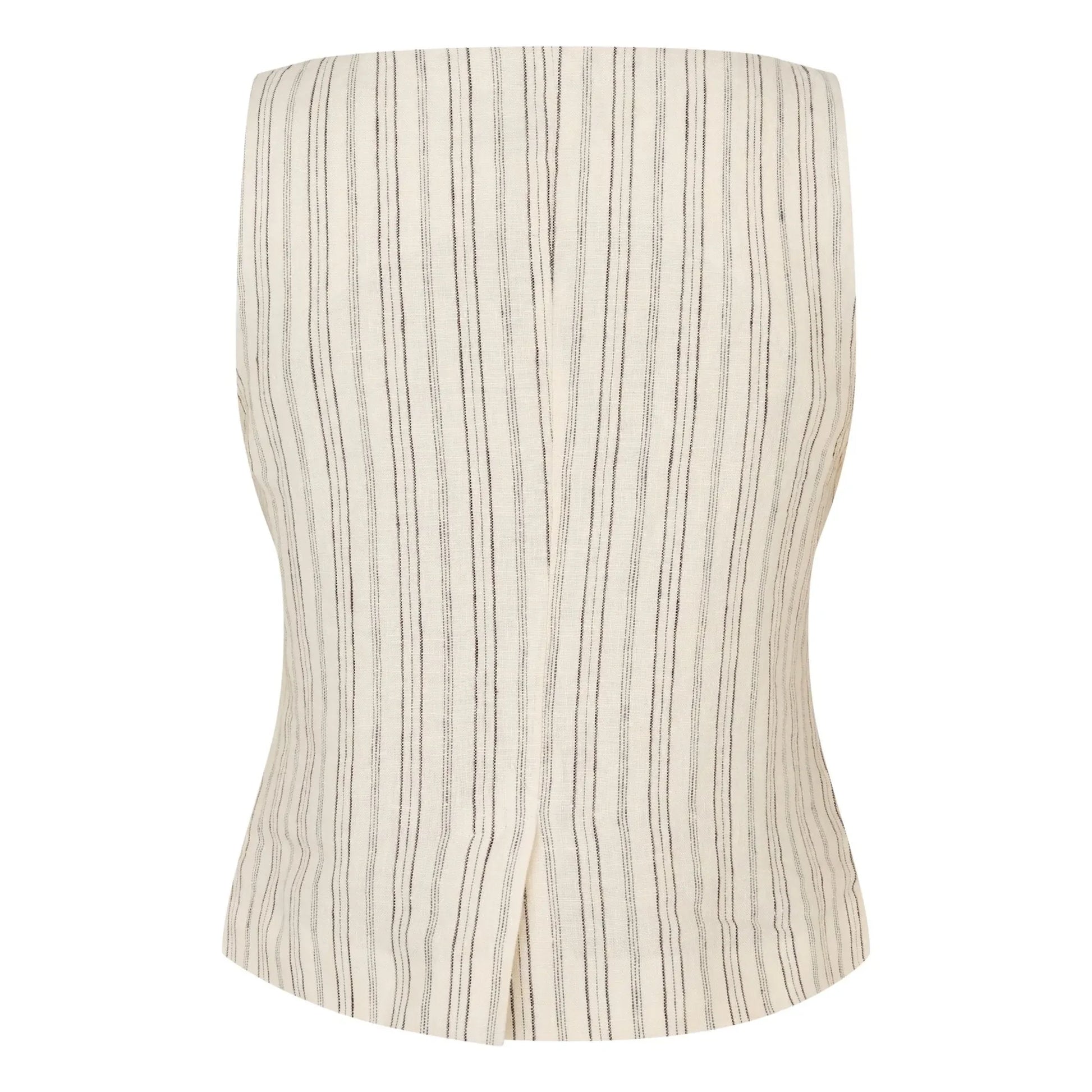 Samsoe Samsoe - Saloves Linen and Cotton Vest | Cream