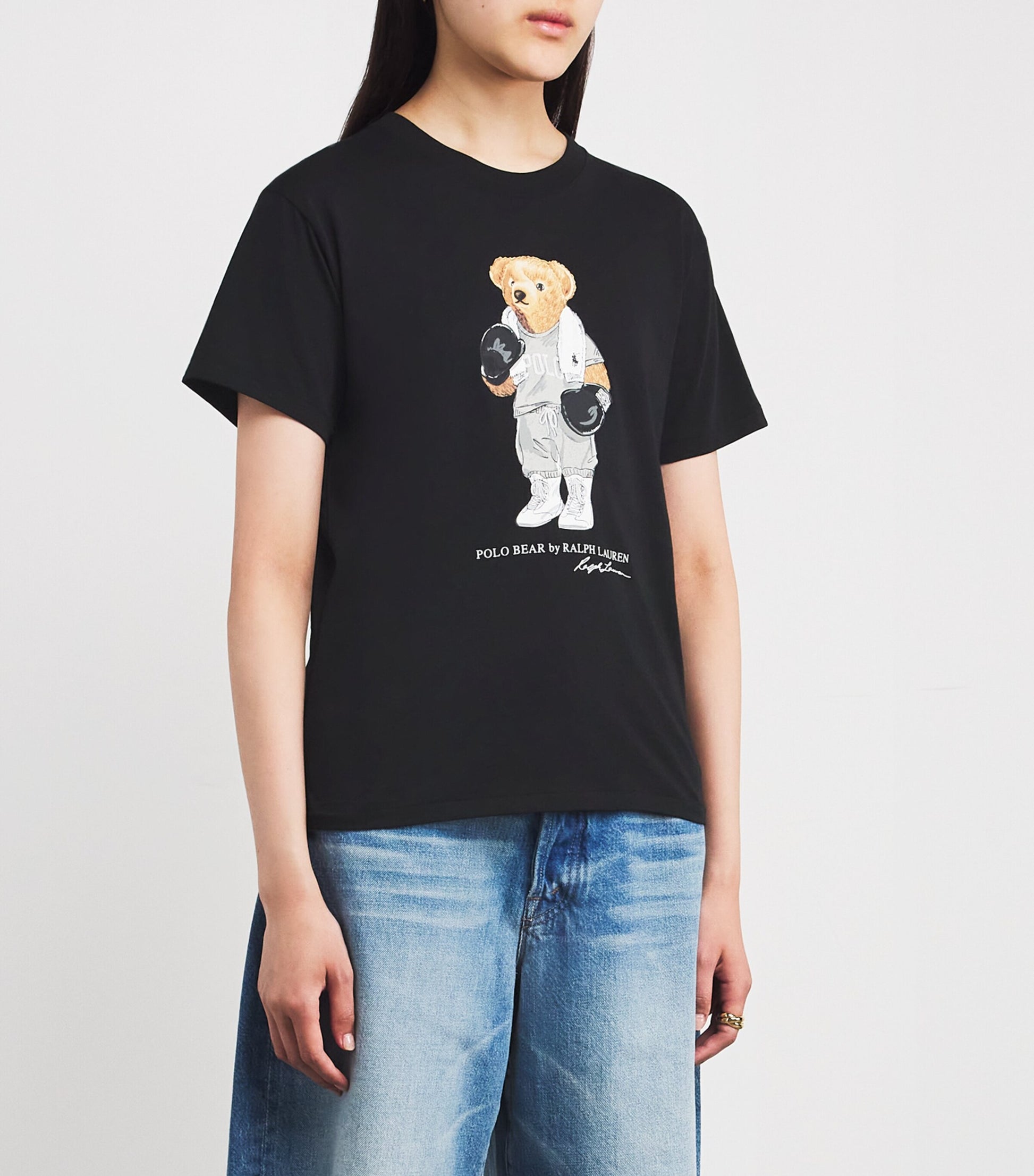 Polo Ralph Lauren Black Cotton Polo Bear T-Shirt