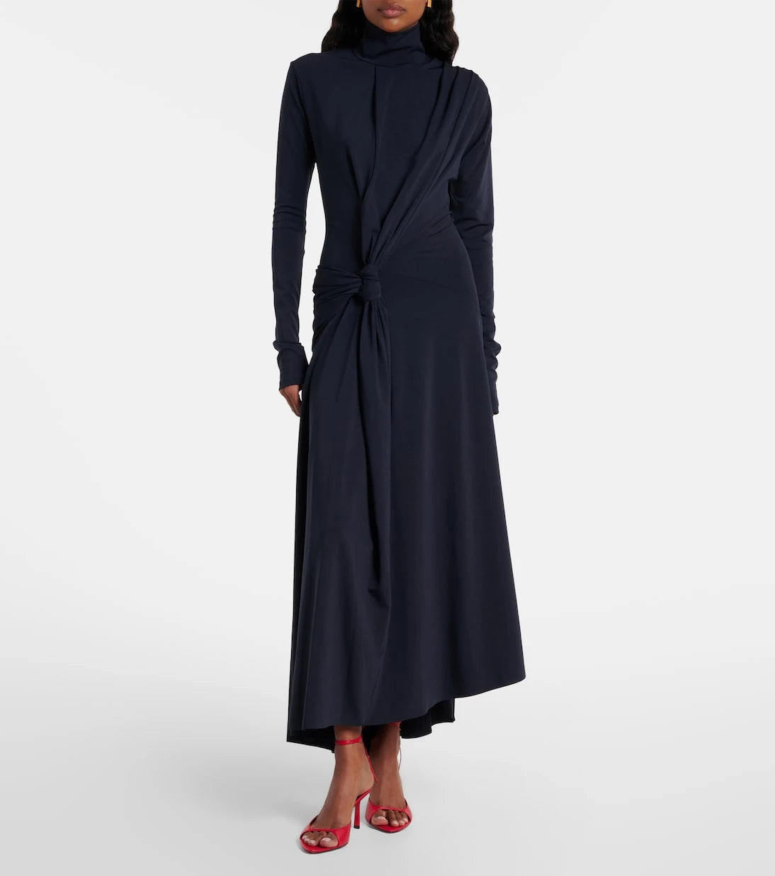 Victoria Beckham - Gathered jersey midi dress