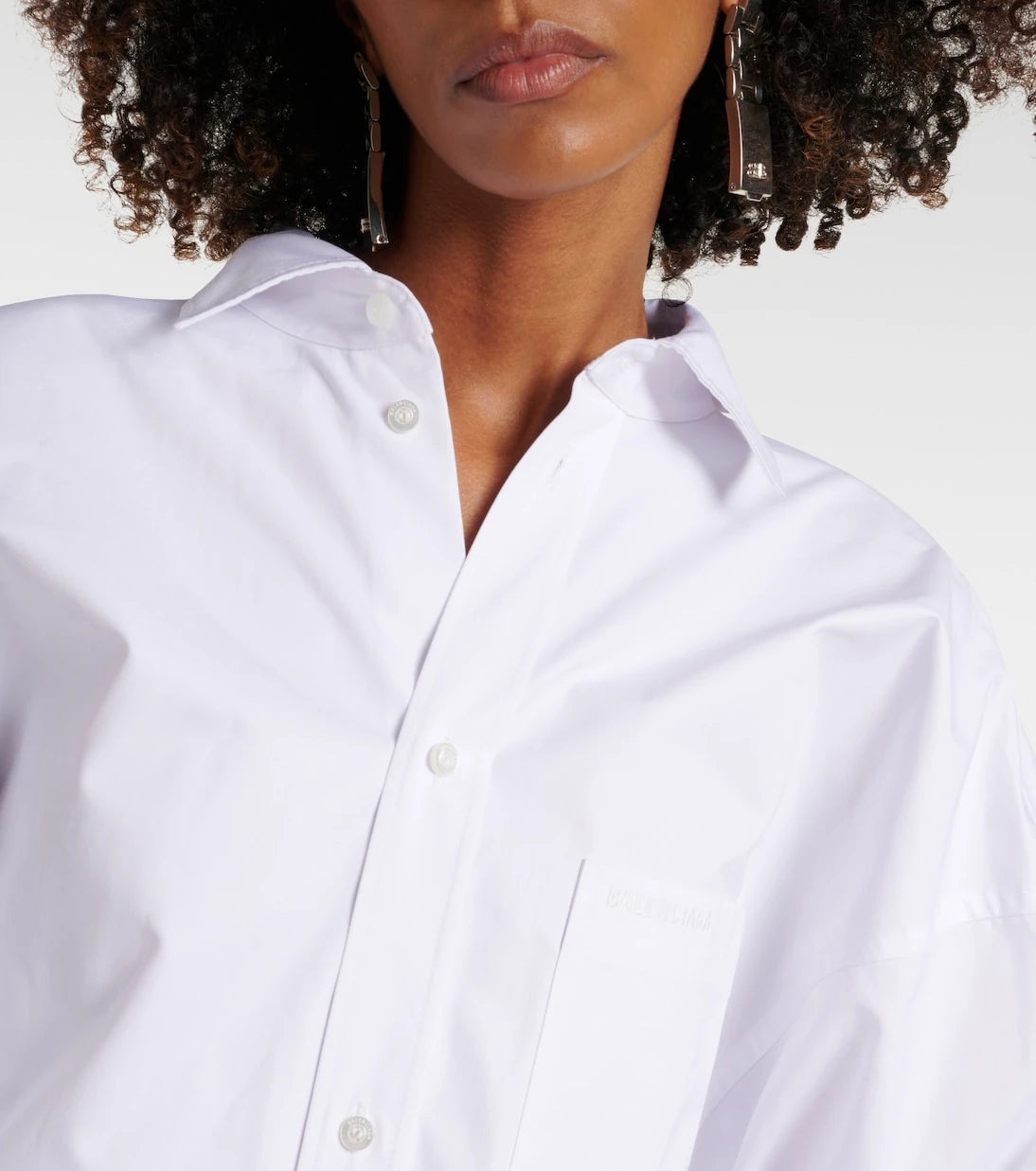 Balenciaga - Oversized cotton poplin shirt