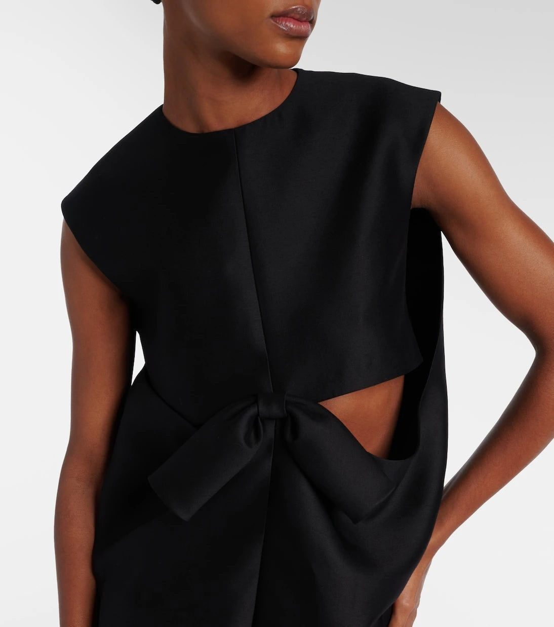 Balenciaga - Cutout crêpe satin midi dress