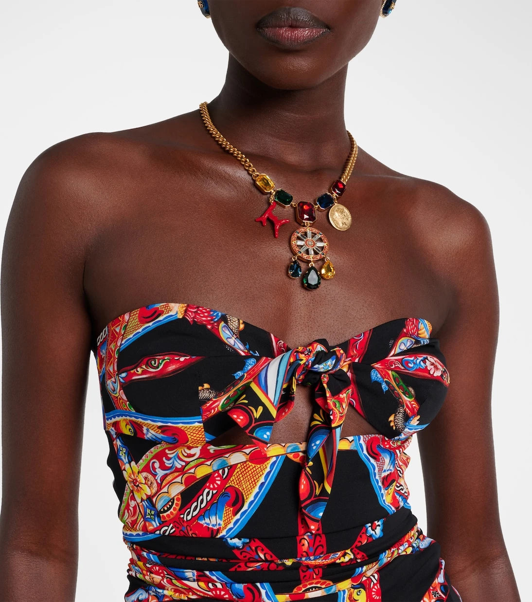 Dolce&Gabbana - Printed silk-blend minidress