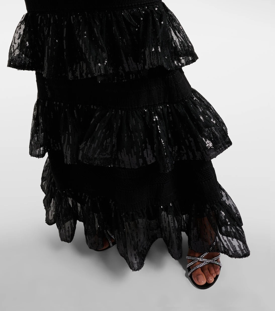 Elie Saab - Sequined macramé gown