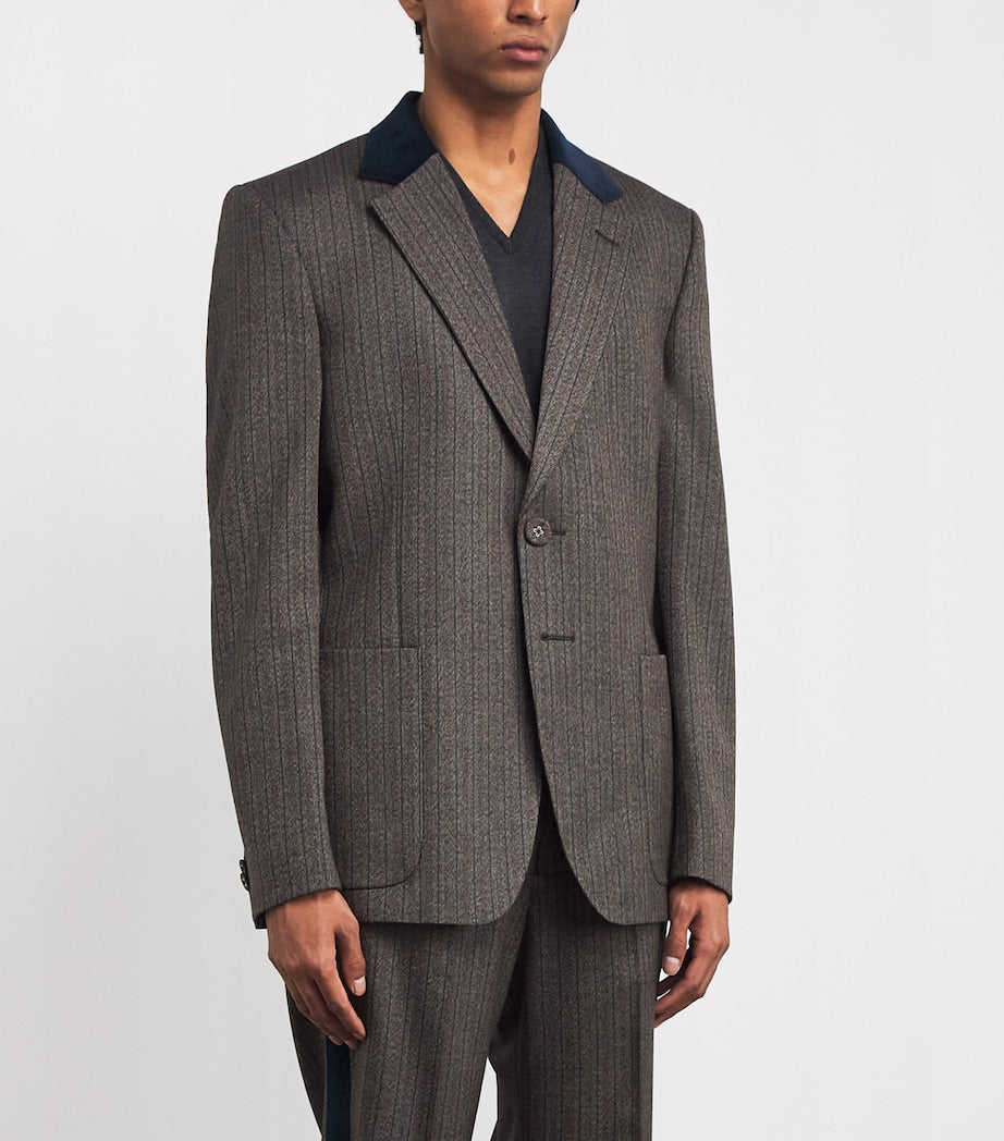 Grey Wool-Blend Alto Blazer