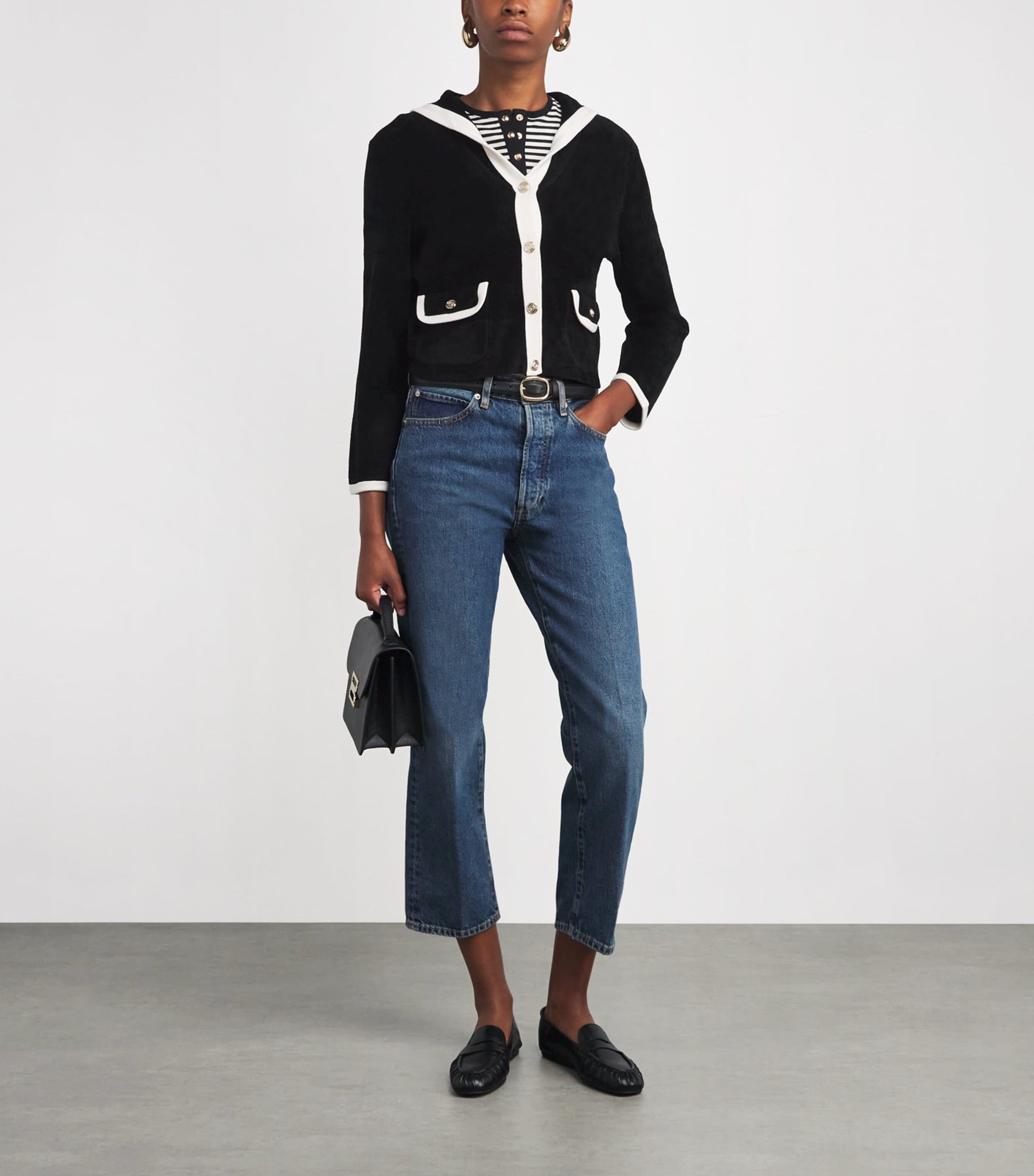 Black Terry Cardigan