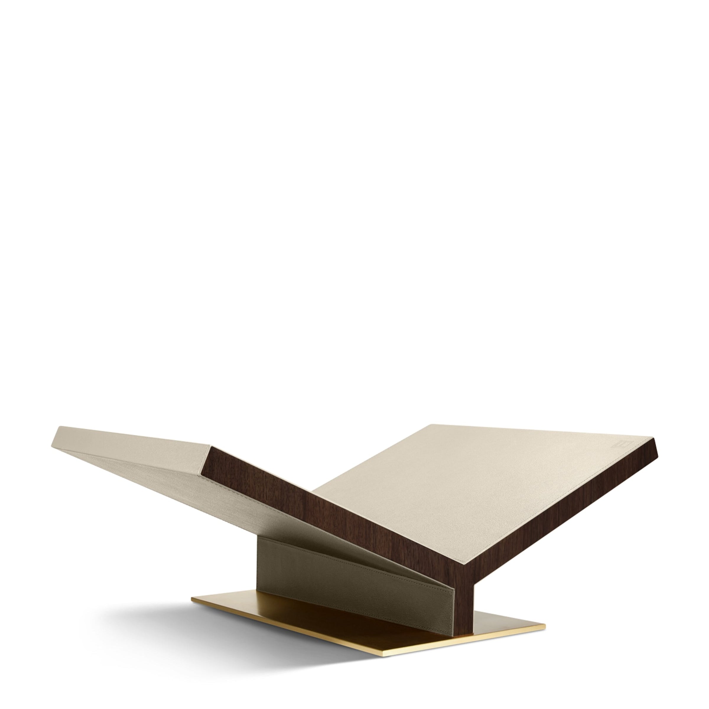 Walnut-Leather Ultimate Collector Bookstand