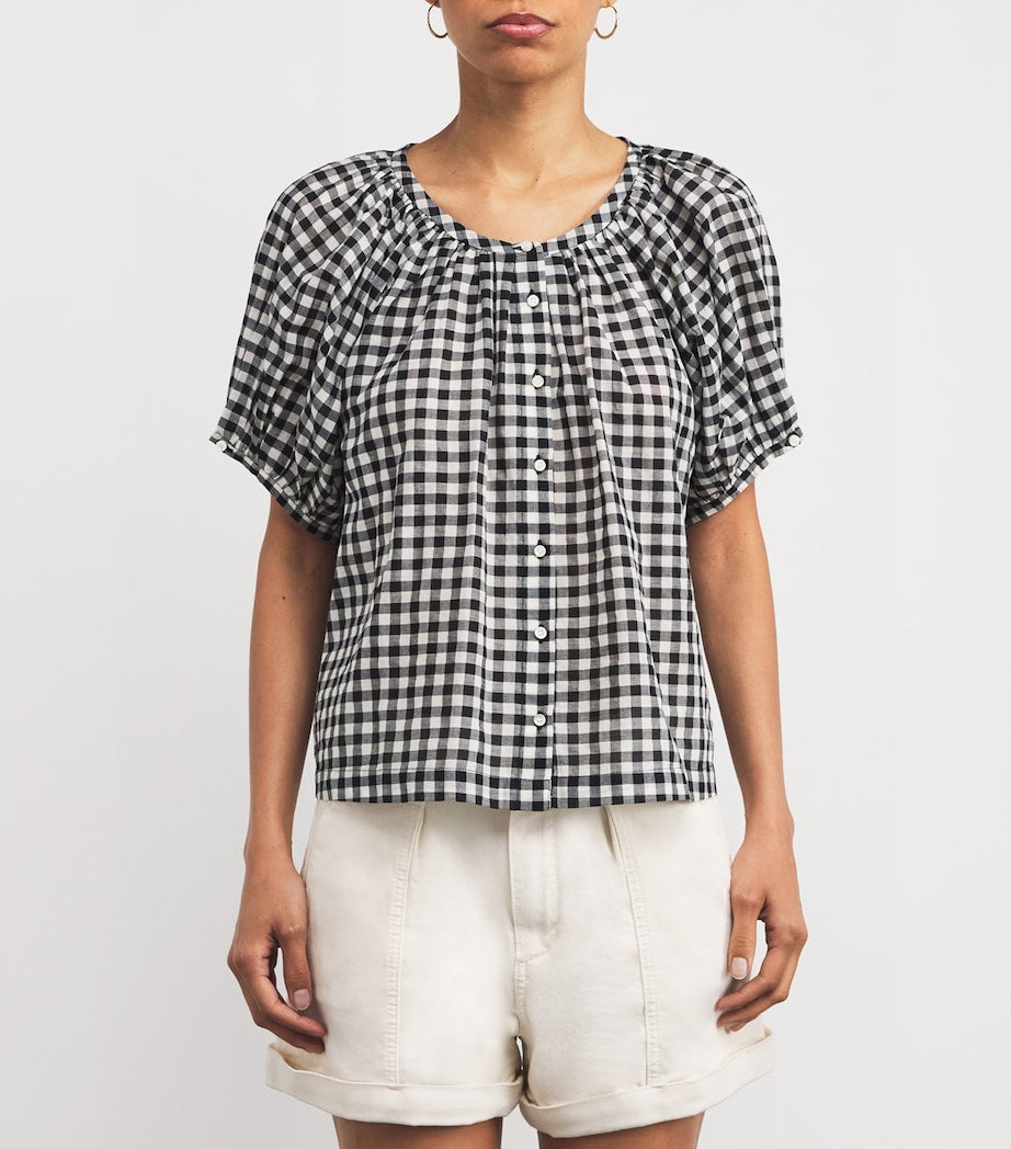 DÔEN Multi Check June Blouse